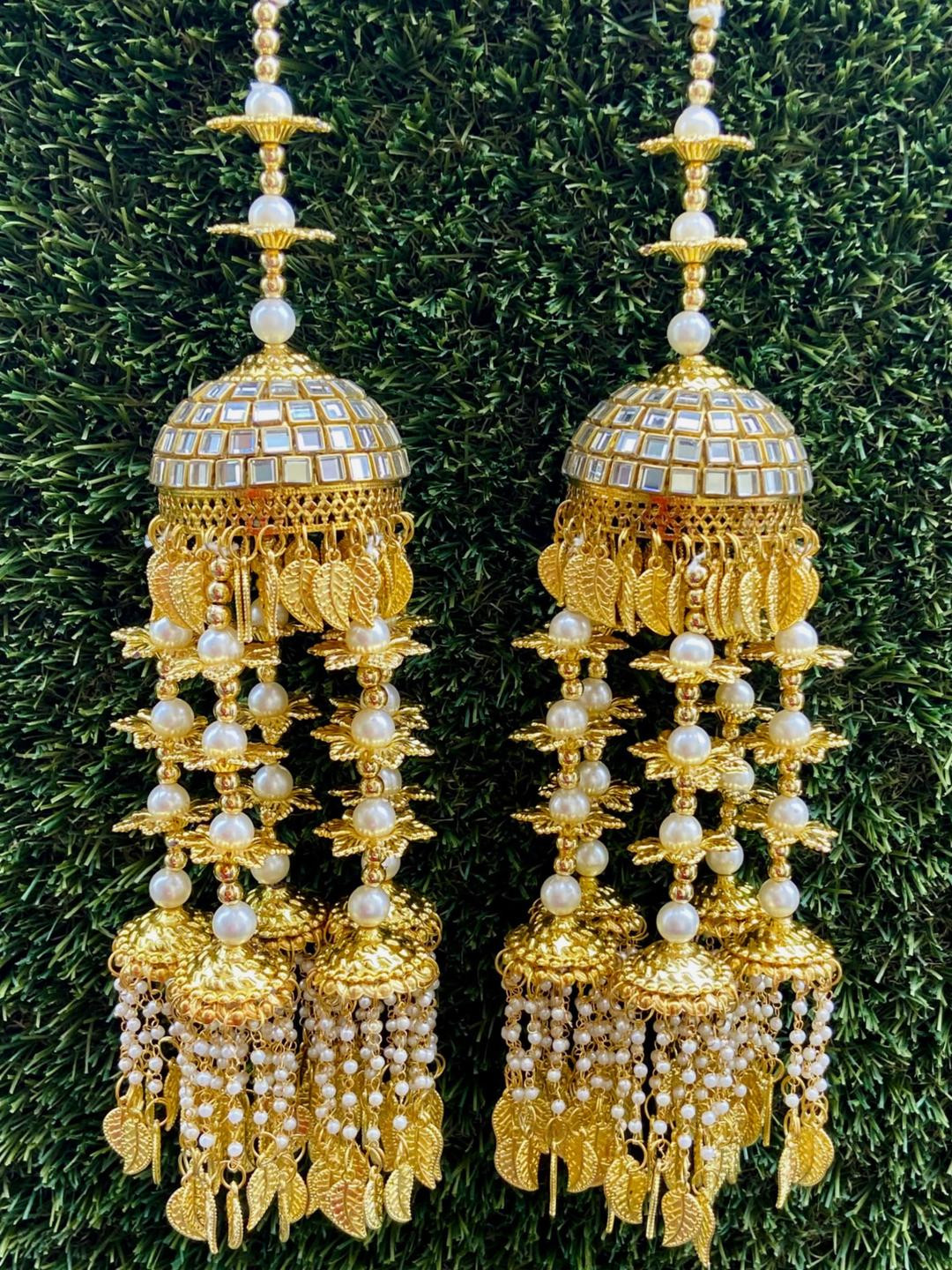 PEHNAVA BY JC Gold-Plated Pearls Bridal Kaleeras
