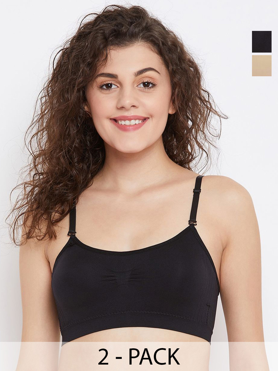 SECRETS BY ZEROKAATA Assorted Pack of 2 Lightly Padded Everyday Bras