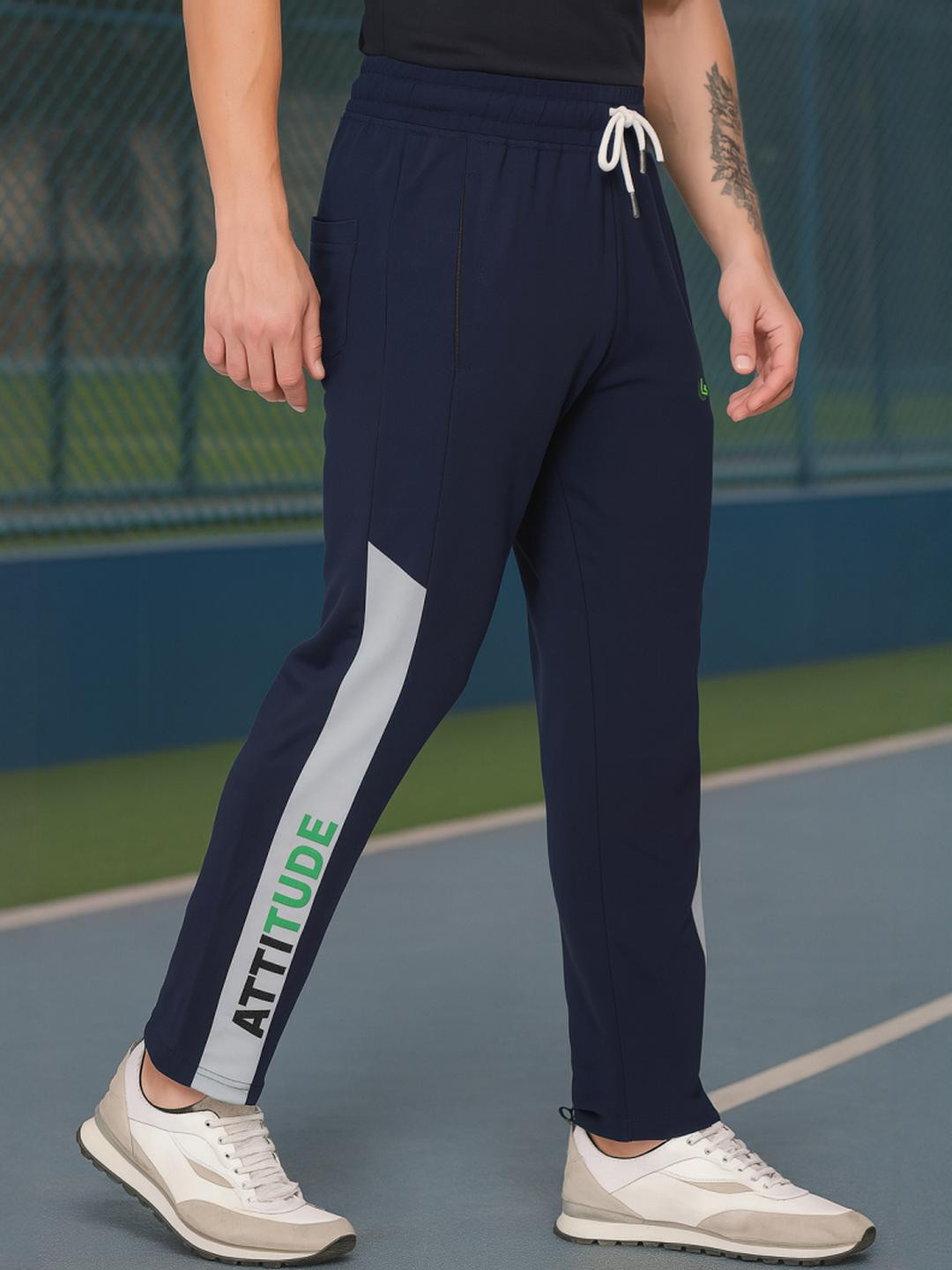 LEE BONEE Mens Navy Blue Dri Fit Track Pant