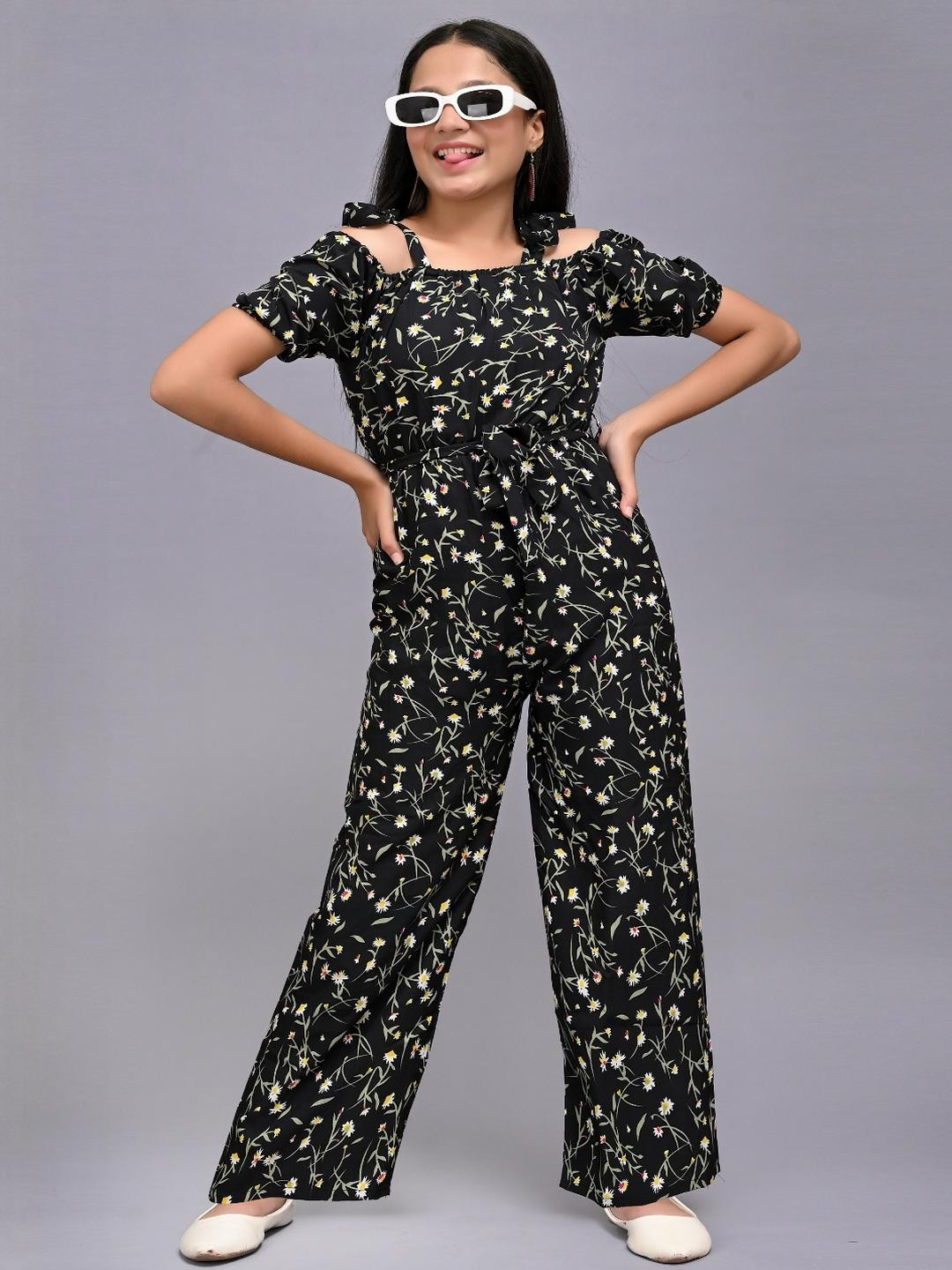 V-Neck Jumpsuit for Girls Trendy jumpsuit 13-14 years