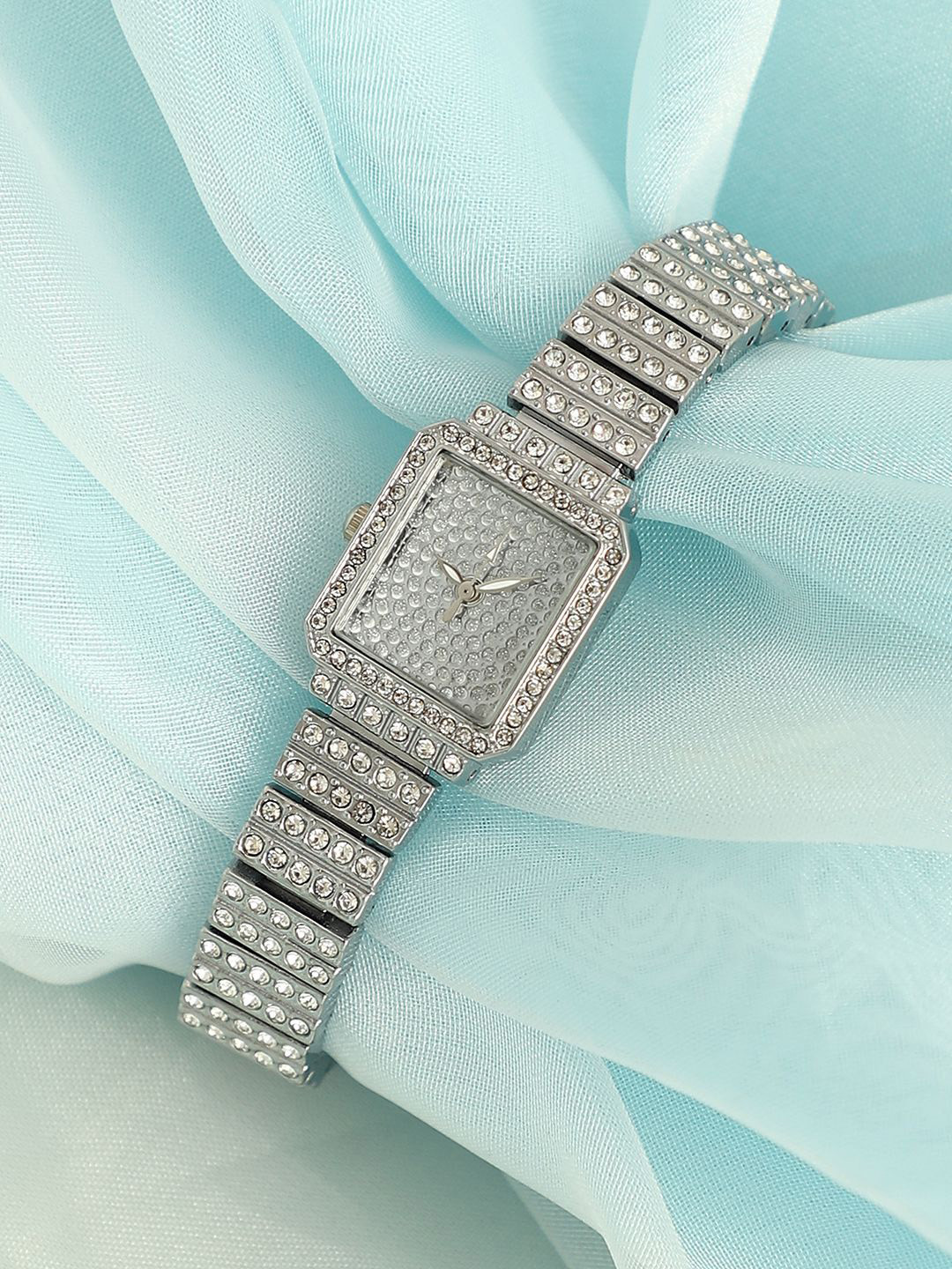 HAUTE SAUCE   Rectangular Watch Metallic Silver AAW25_HSWC1436-Silver
