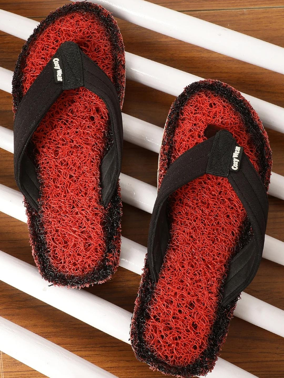 Cozy Wear Men Red Flip Flops