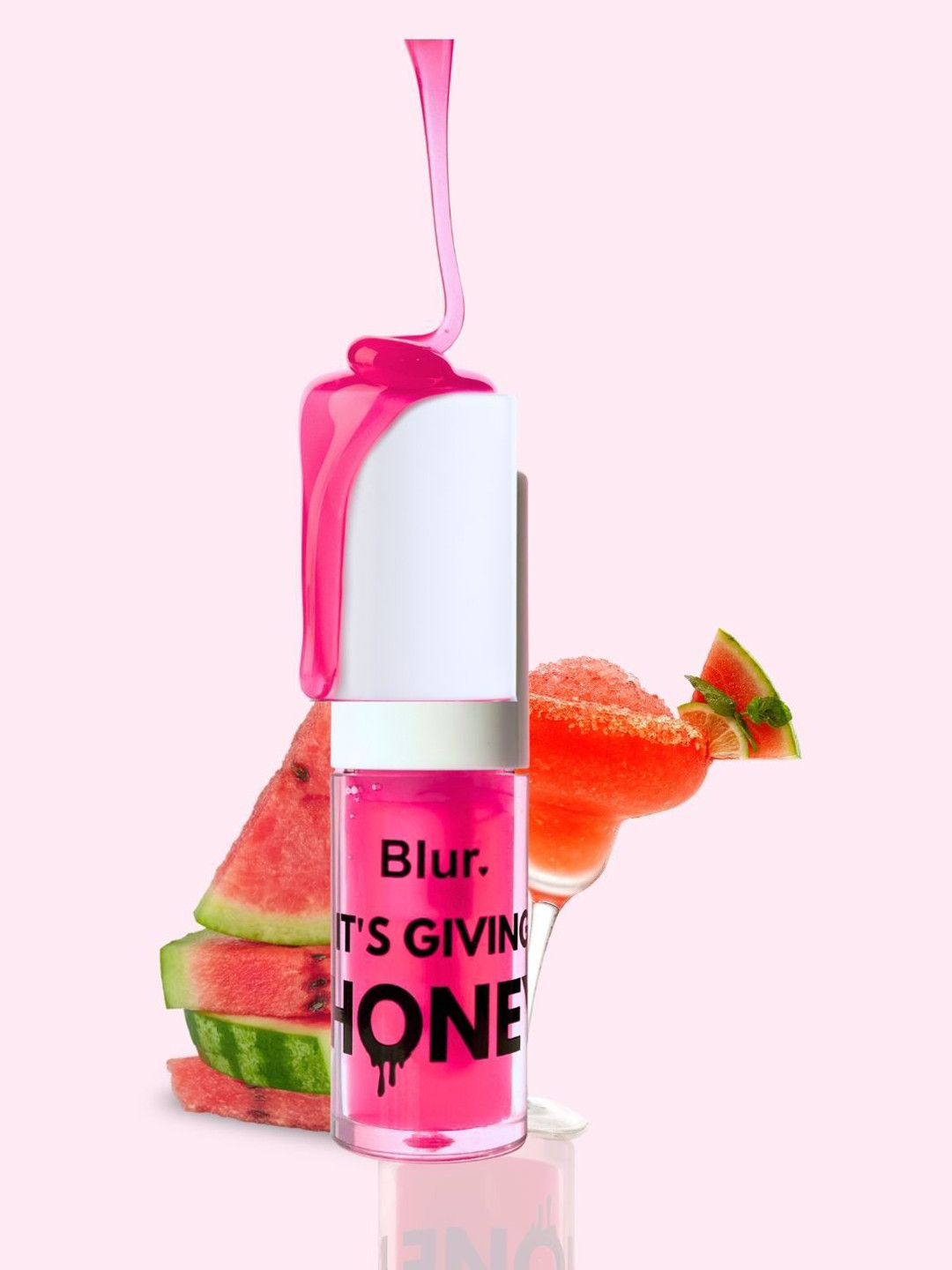 BLUR INDIA It's Giving Honey Juicy Lip Oil - 3.5 ml - Watermelon (Light Pink)