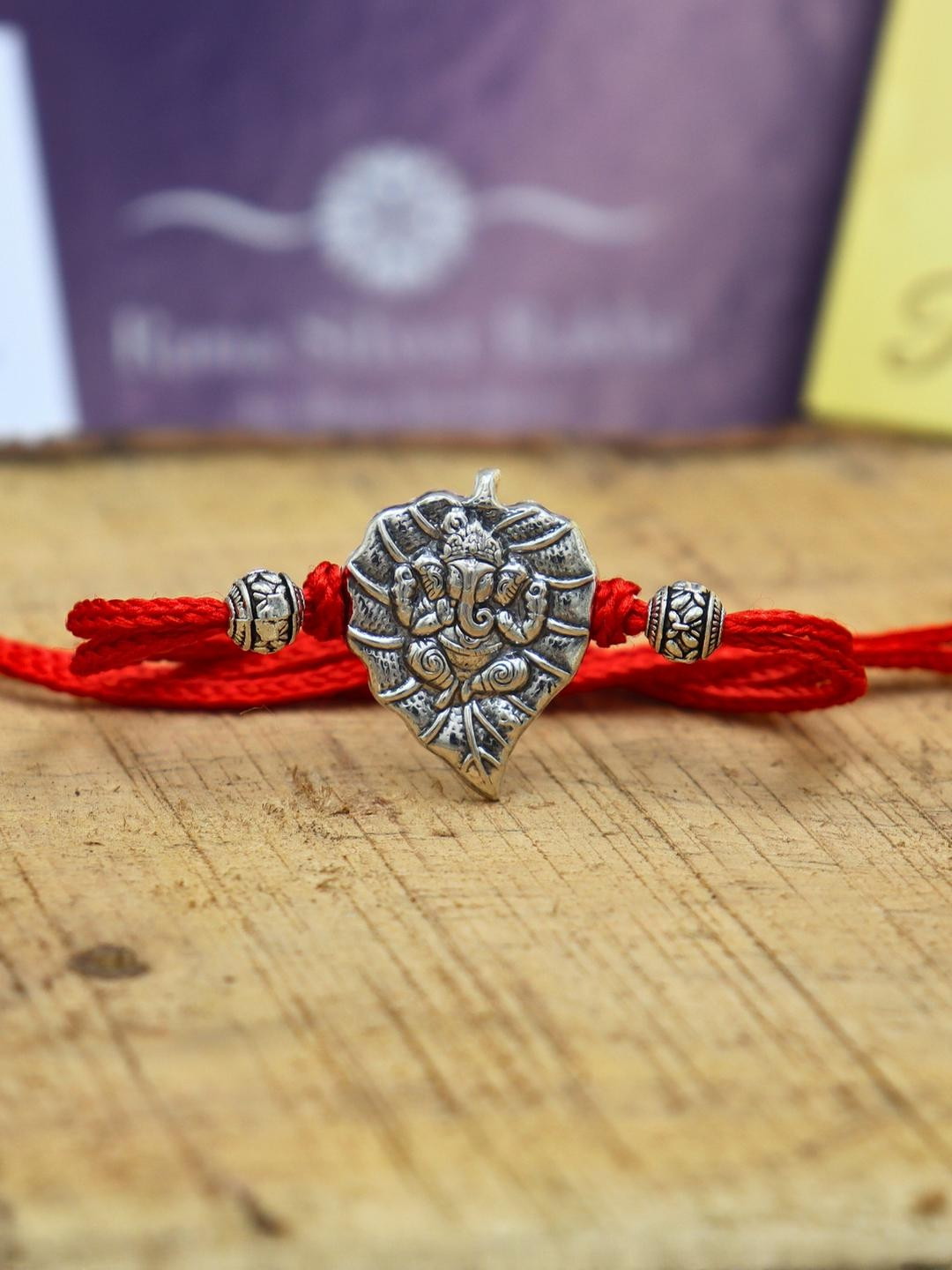 RANA SILVER RAKHI 925 Silver Plated Thread Rakhi