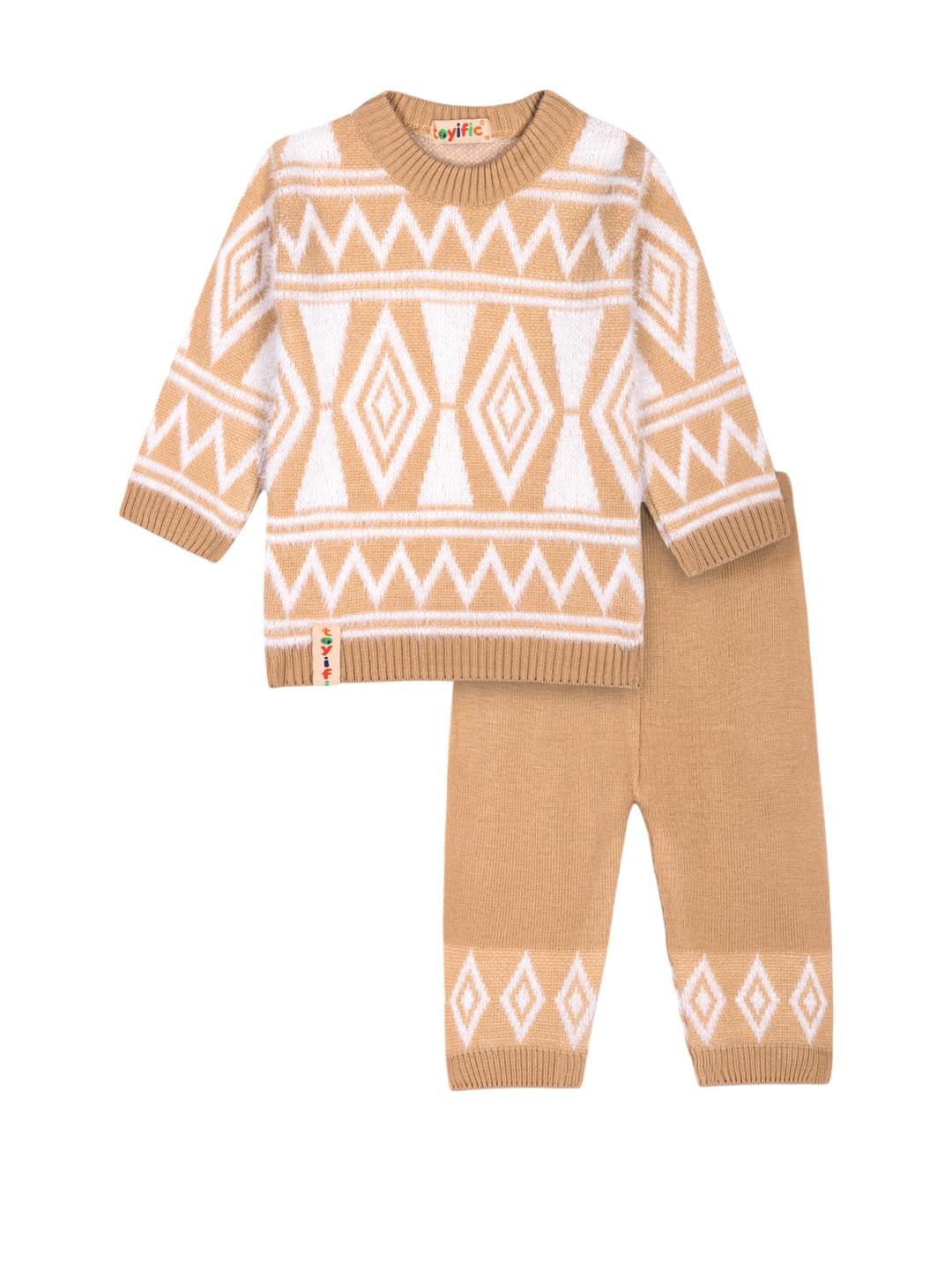 toyific Kids Camel Brown Sweaters