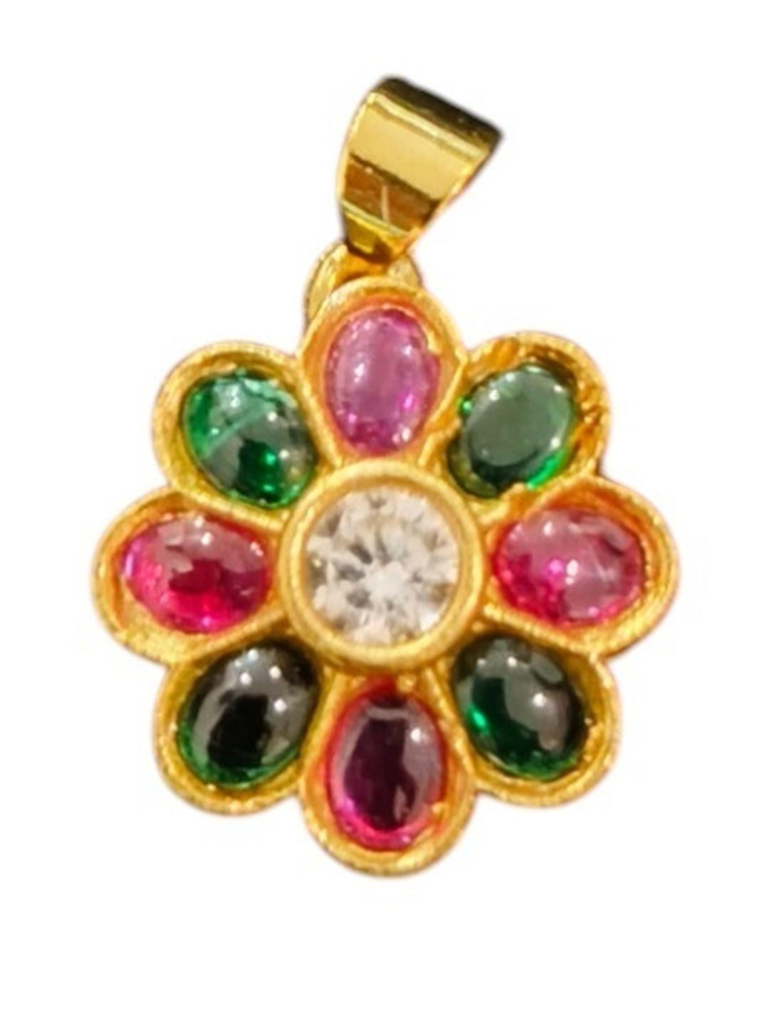 RNG Gold-Plated Contemporary Artificial Stones Pendants