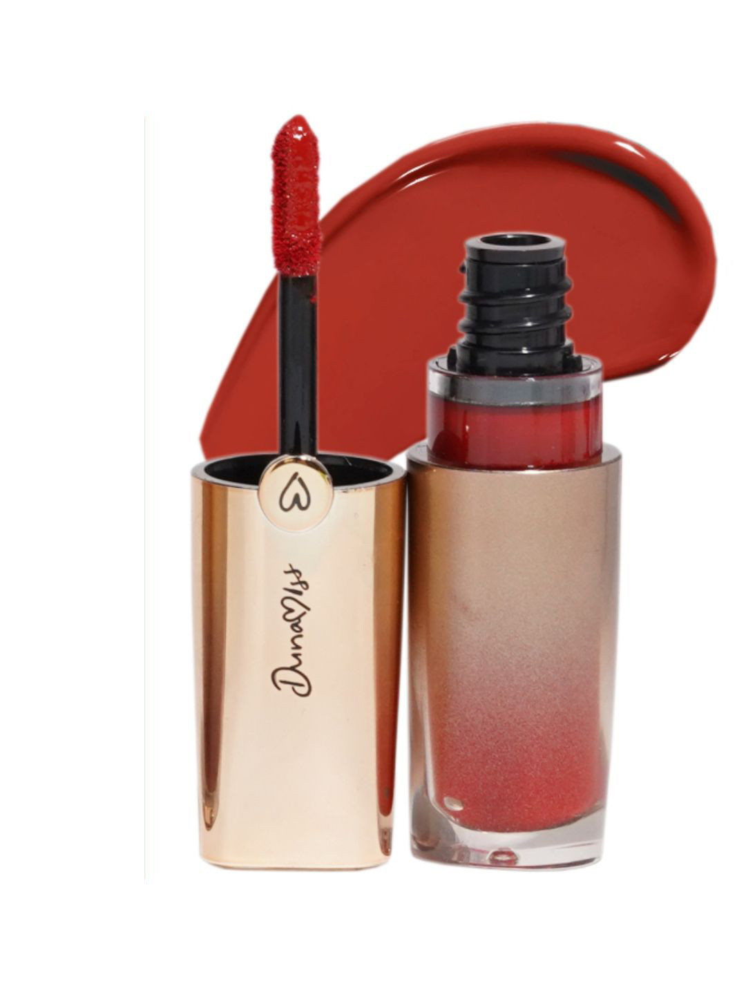 Dunamiss Cosmetics Glossy & Long Lasting Lip Oil- 3.8 ml- Ramona- Crismsom Red Kiss