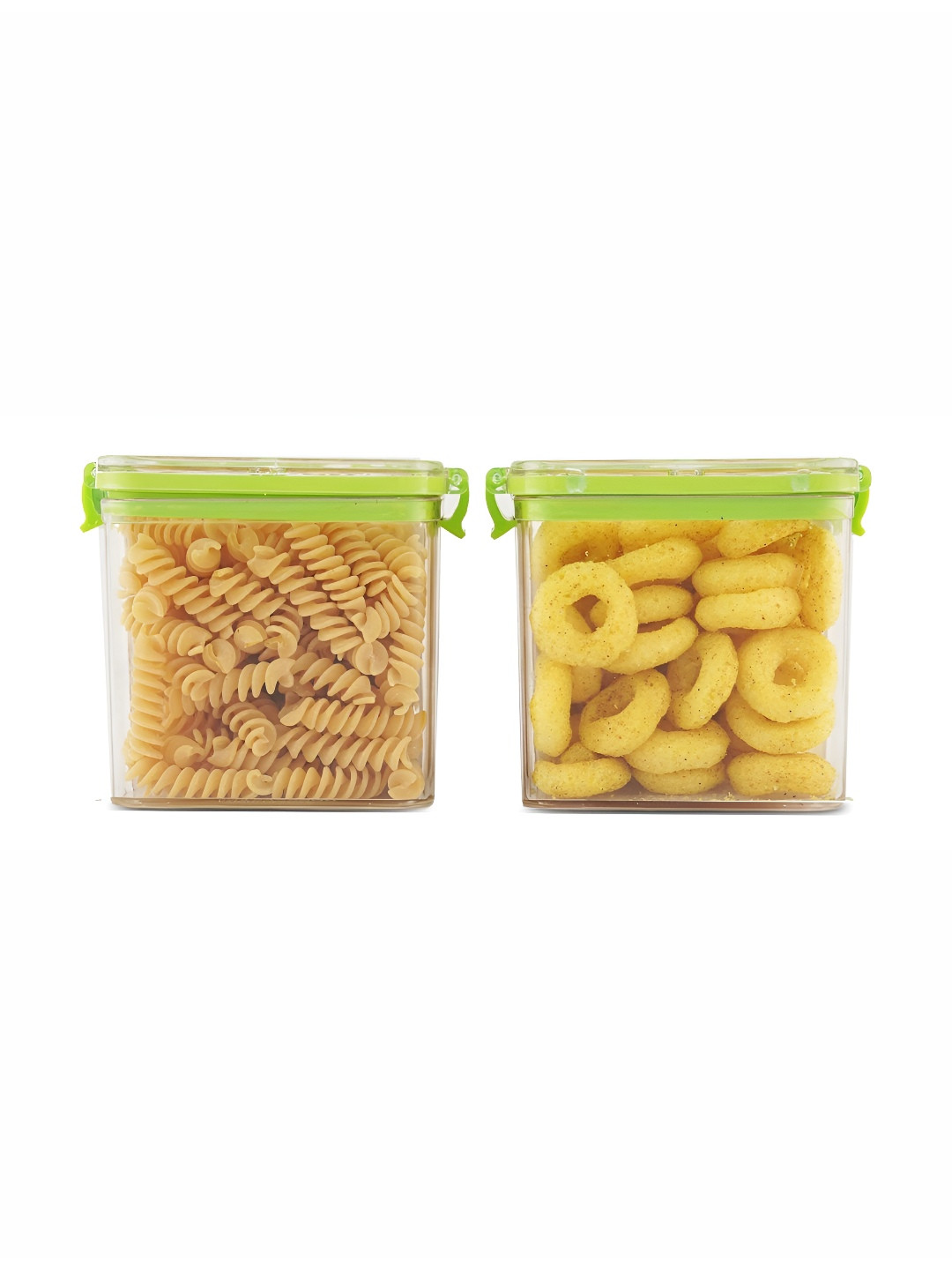 Pearlpet Set of 2 Green Plastic Easy to Clean Core Containers - 750 ml