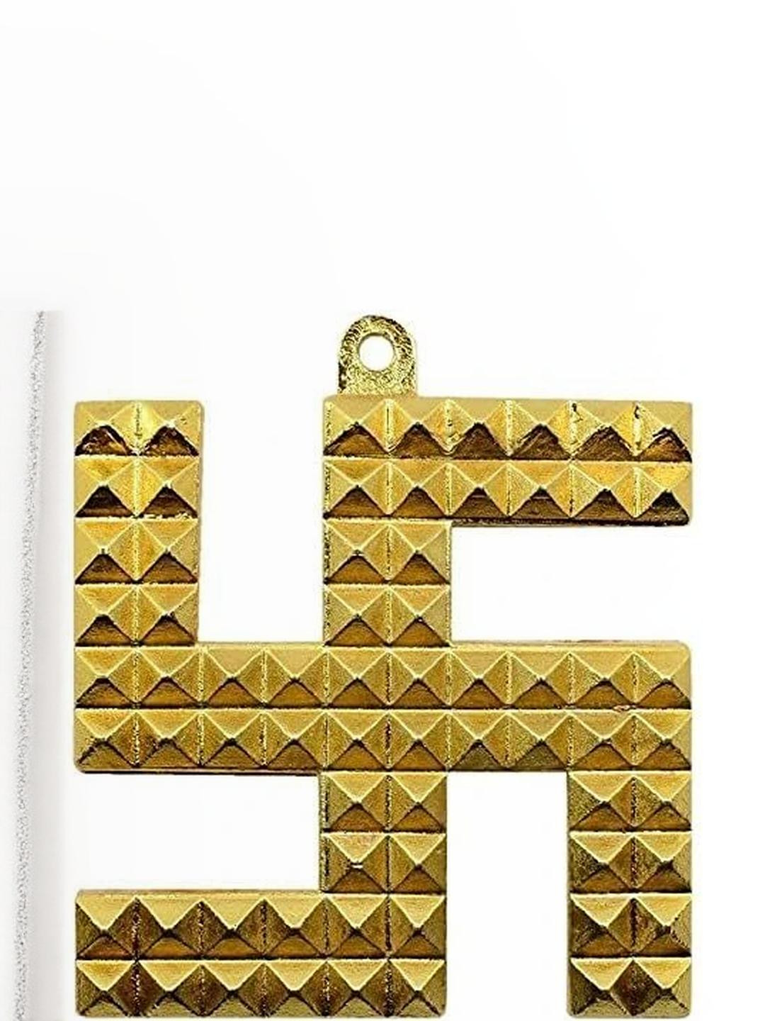 ASTRO-D Vastu Brass Swastik Pyramid Wall Hanging Yantra for Door Entrance