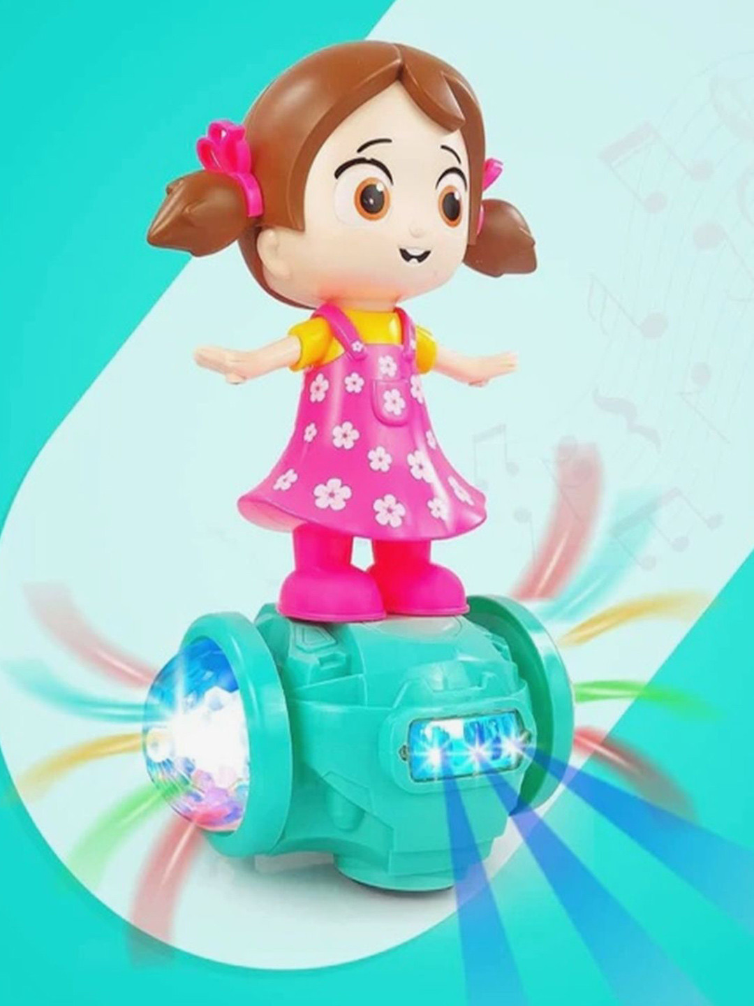 MUREN Musical Dancing 360 Degree Rotating with 5D Light Toy with Bump and Go