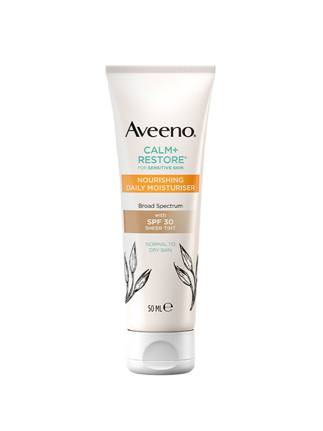 Aveeno Calm+Restore Nourishing SPF30 Tinted Moisturizer Sunscreen for Sensitive Skin 50ml