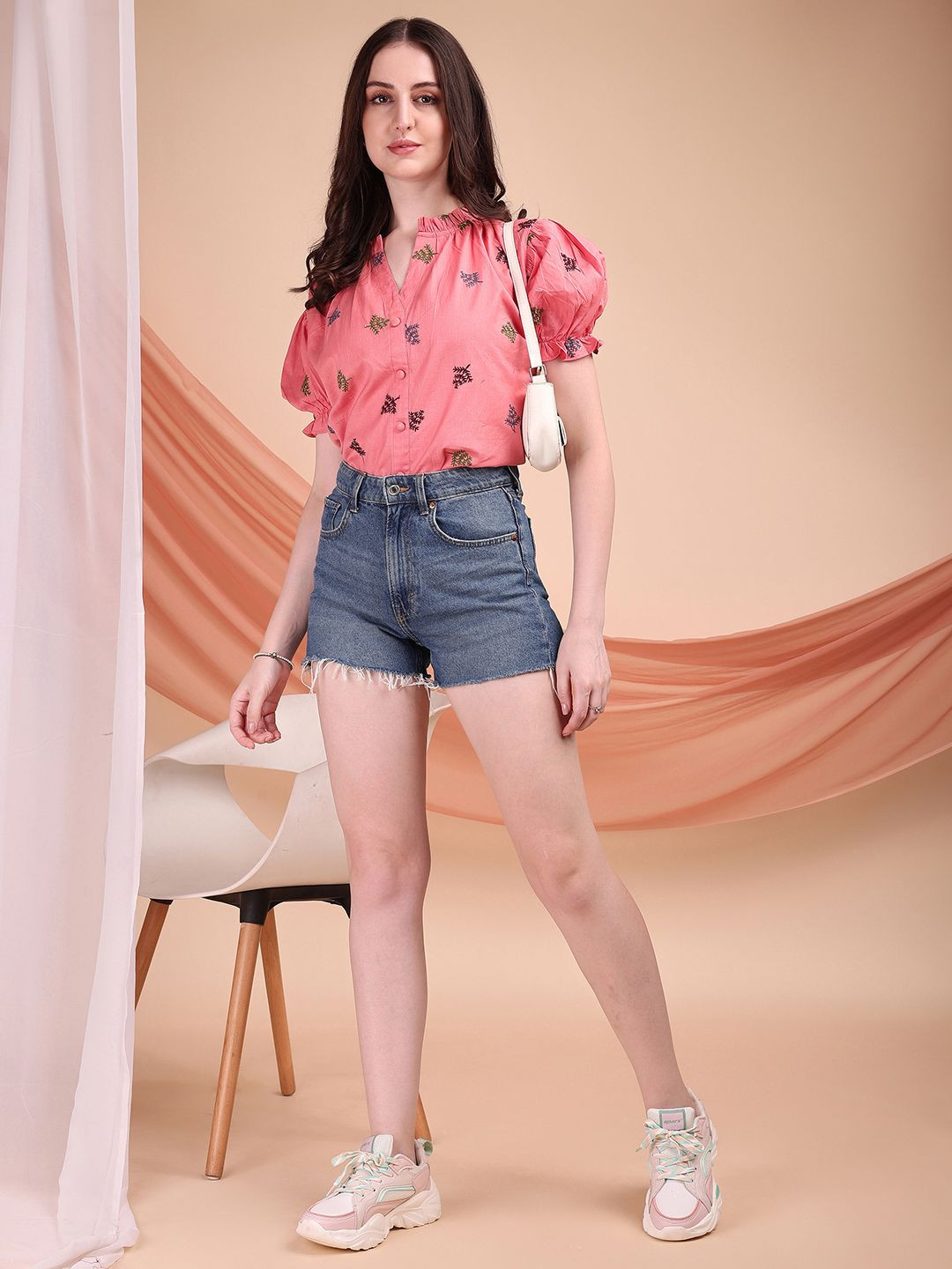 Kinjo Embroidered Shirt Style Top