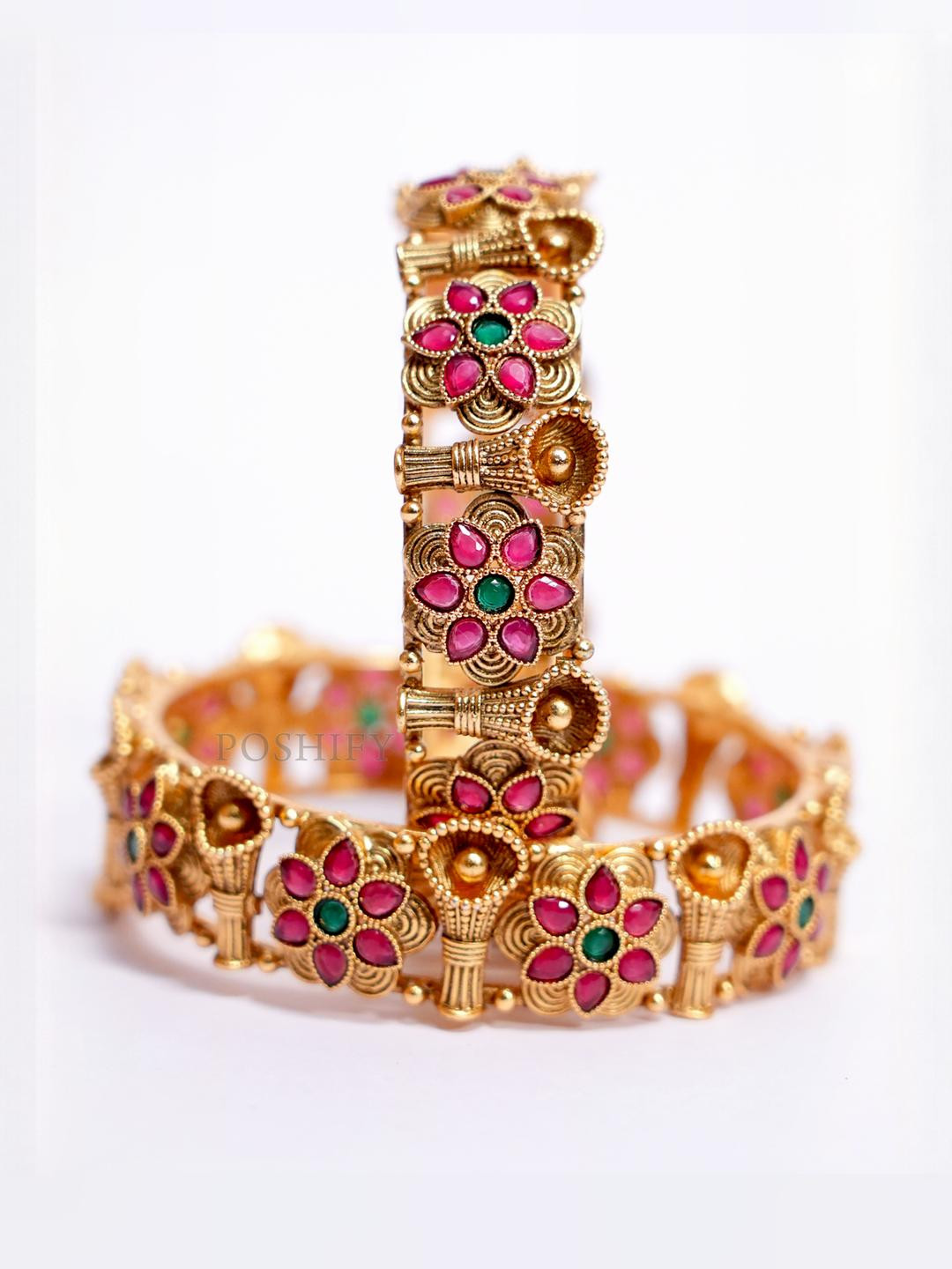 Luxury Gold Plated Pure Brass Bangles 1333-1477 Stylish Traditional Bangle