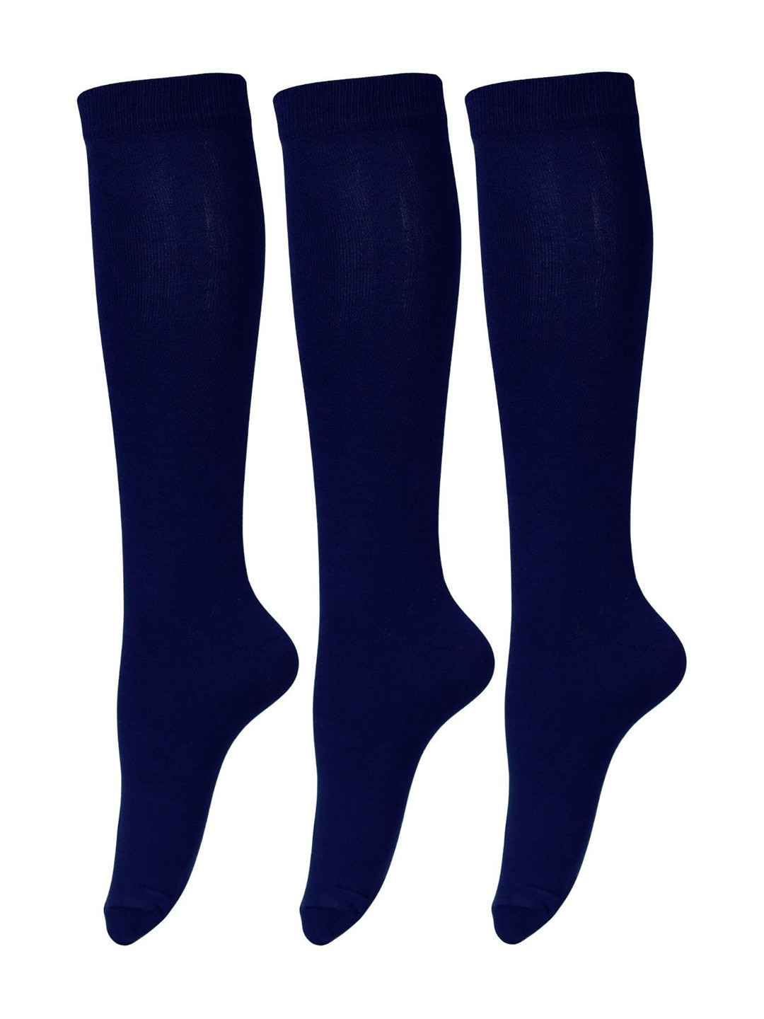 RC. ROYAL CLASS Girls Pack Of 3 Organic Cotton Knee-Length Socks