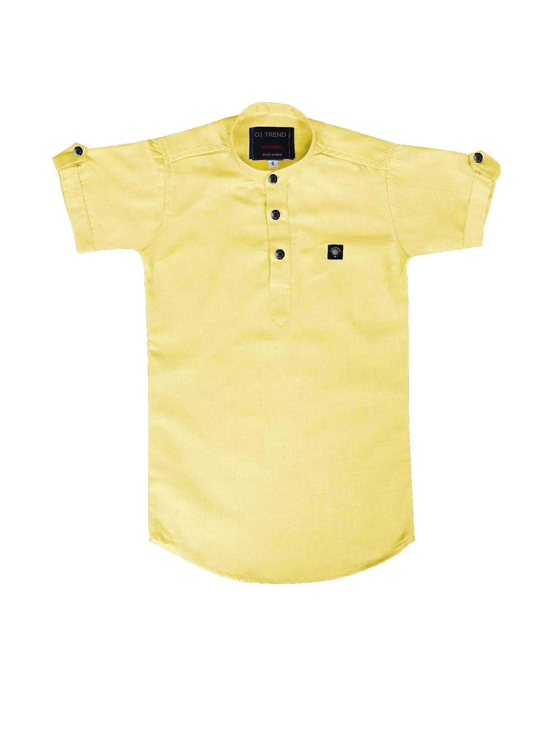 OJ TREND Kids-Boys Gold Kurtas