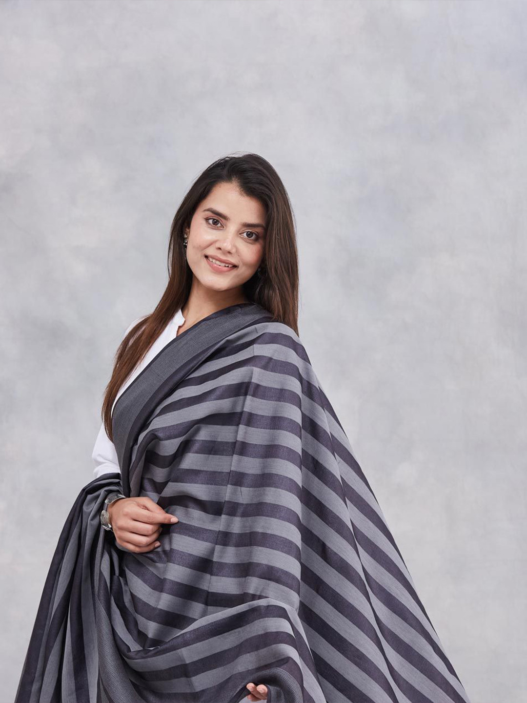 Fabindia Striped Tasselled Border Detail Dupatta