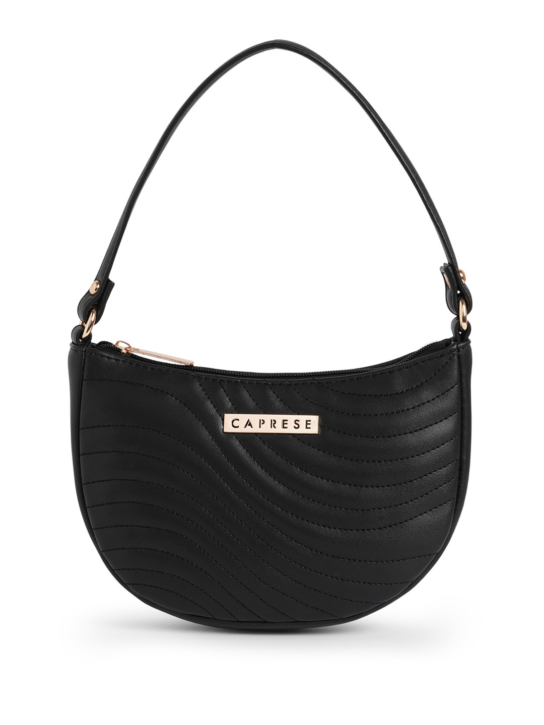 Caprese Quilted Baguette Shoulder Bag