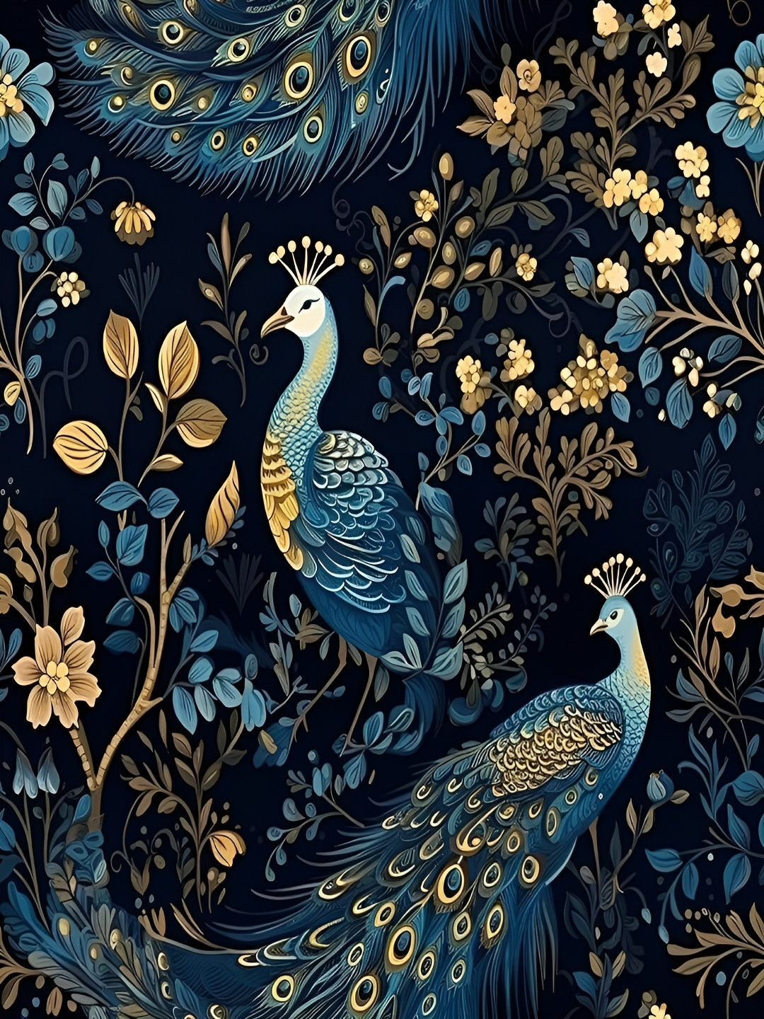 HOMEMATES Blue Printed Self-Adhesive Decorative Peel Stick Waterproof Wallpaper