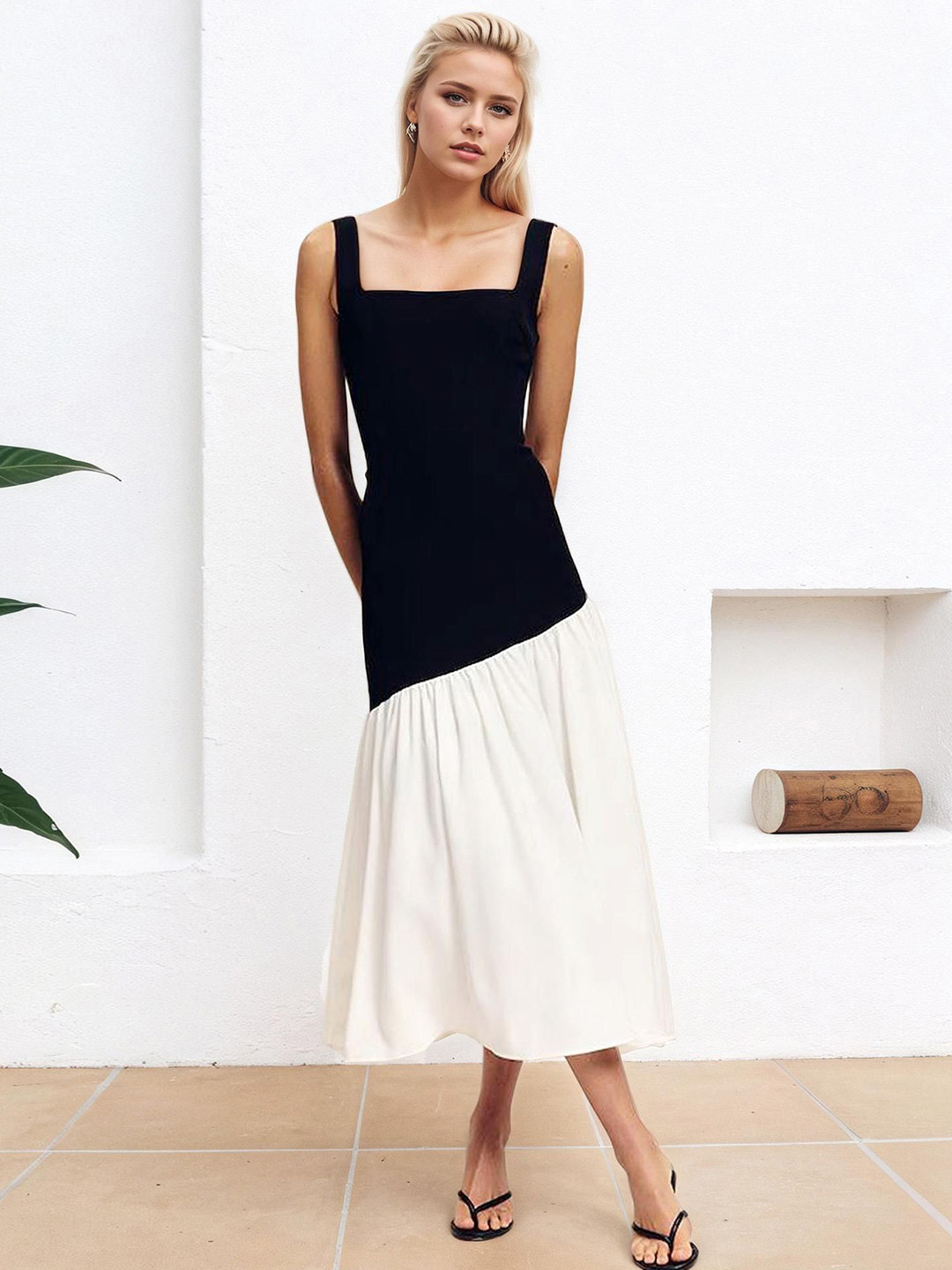 Miss Mosa By Akanksha  Multi Ziva Statement Midi Dress