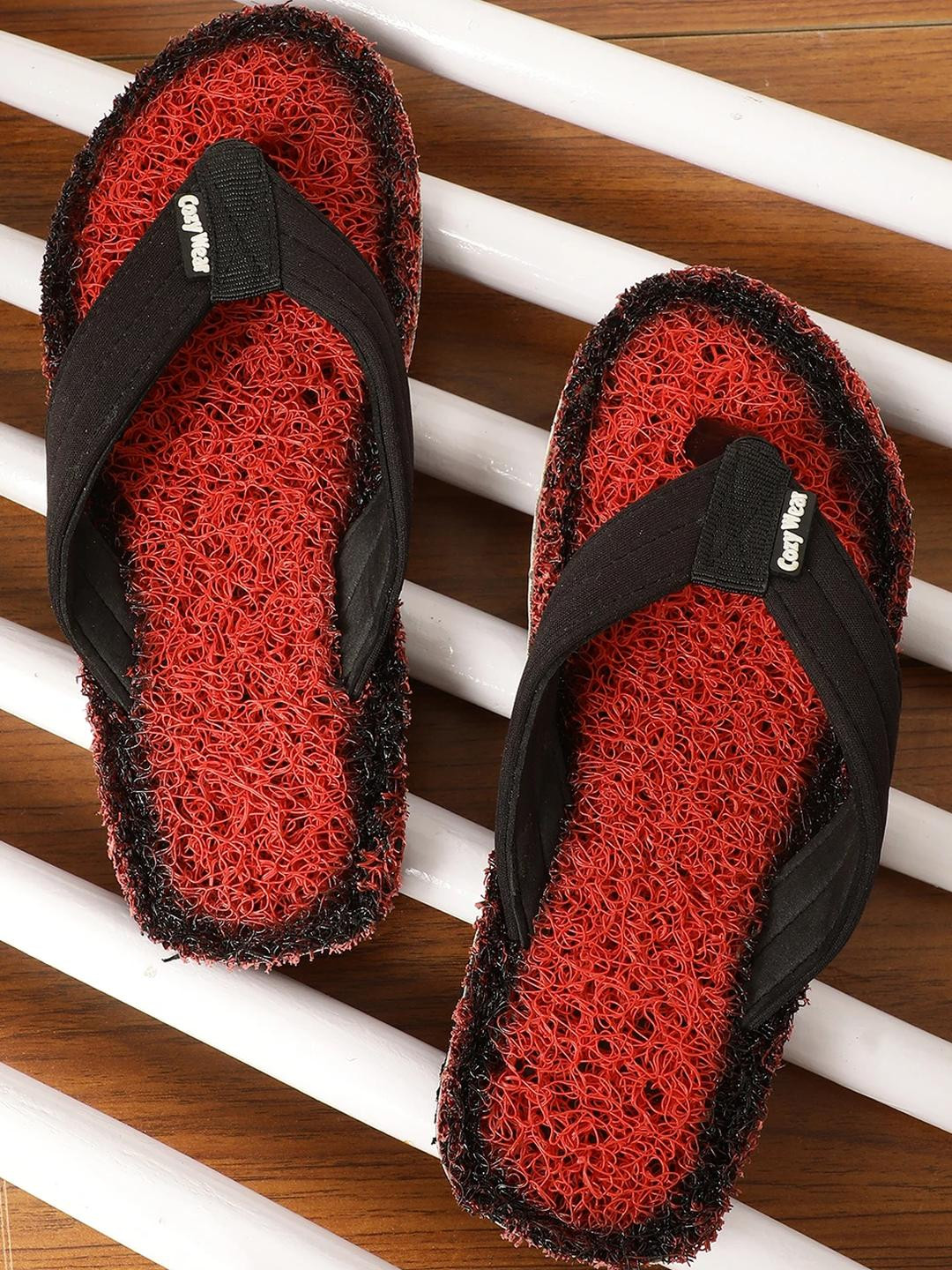 Cozy Wear Men Red Flip Flops
