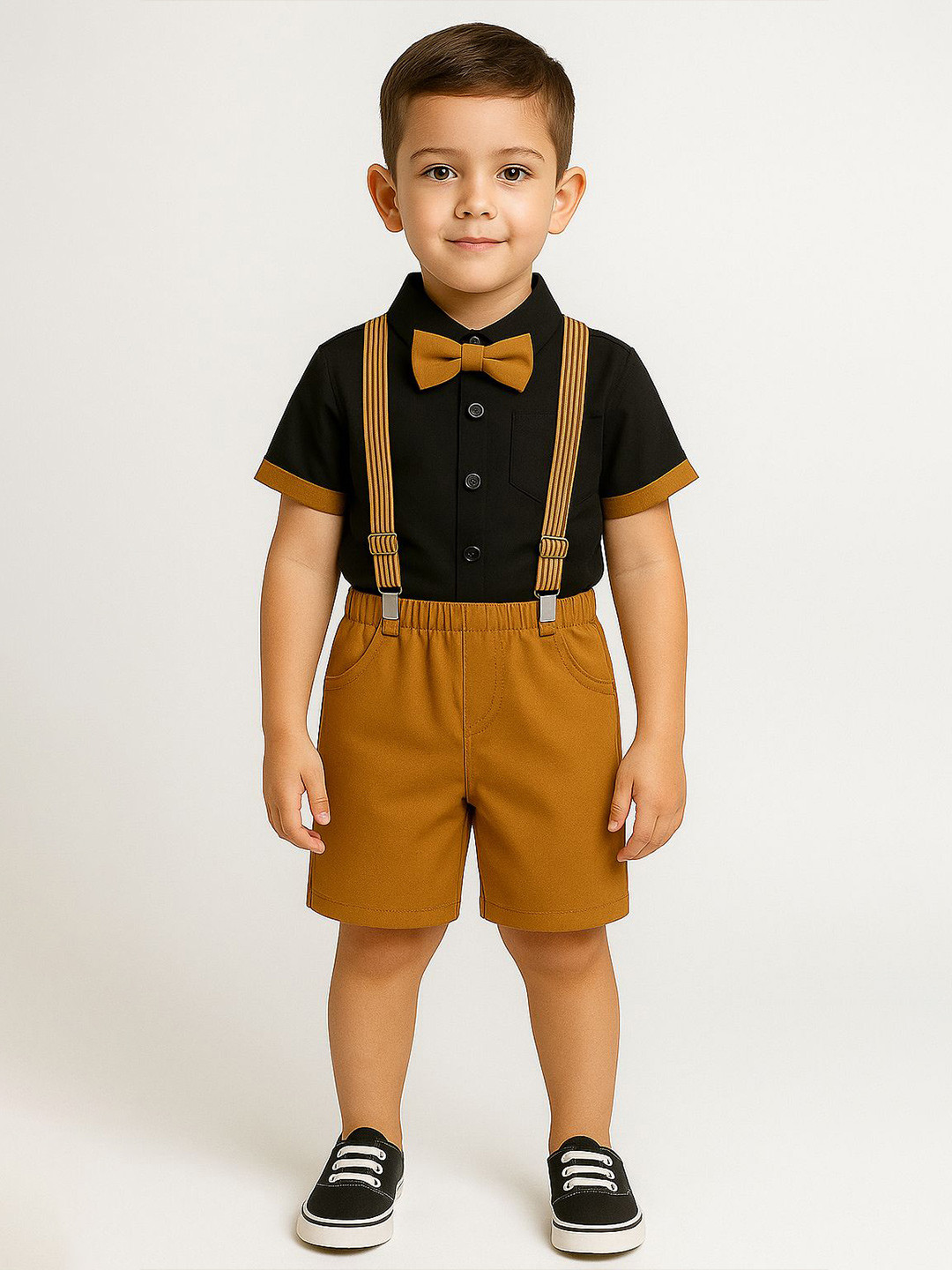 FABMYTRA Boys Shirt Collar Pure Cotton Shirt With Shorts