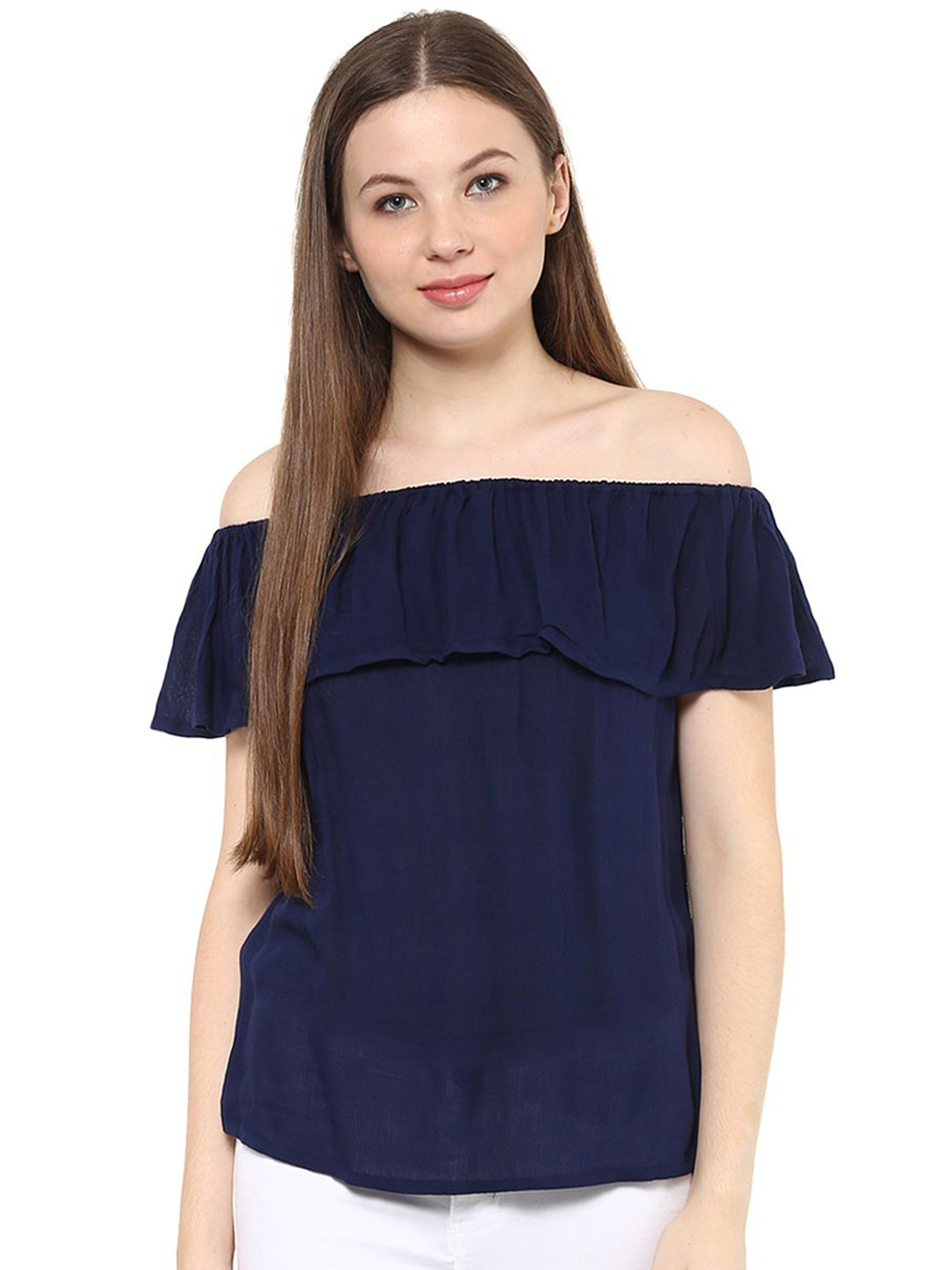 R.Code by The Roadster Life Co. Off-Shoulder Ruffles Detail Top