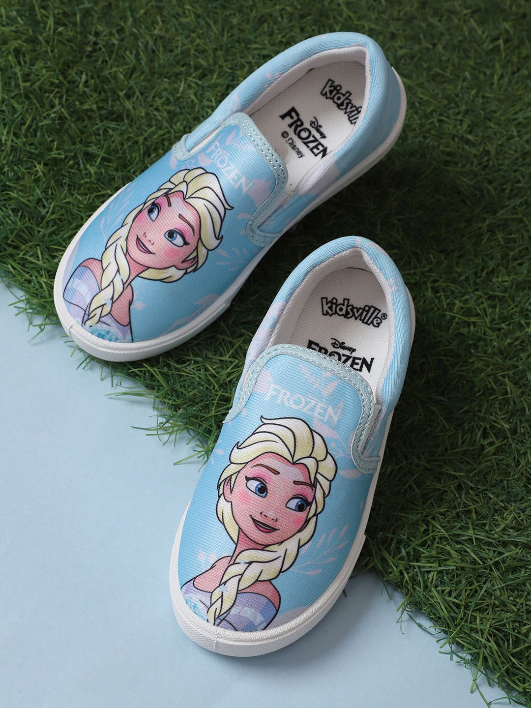 Kids Ville Girls Frozen Printed Slip-On Sneakers