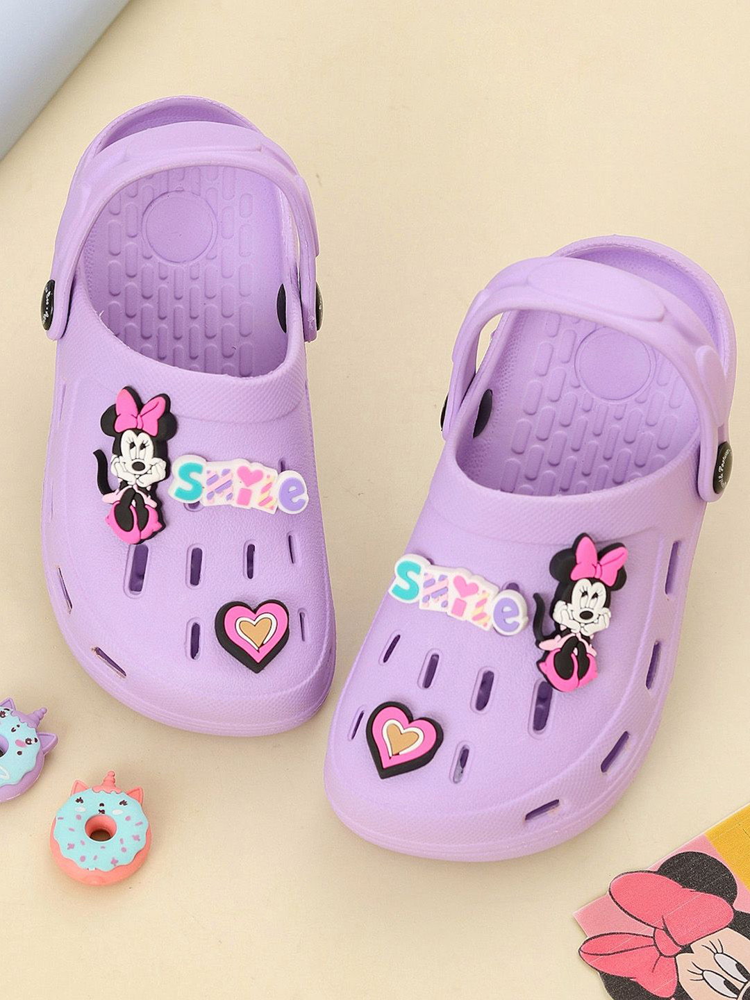 Disney By Yellow Bee Girls Minnie Mouse Rubber Clogs