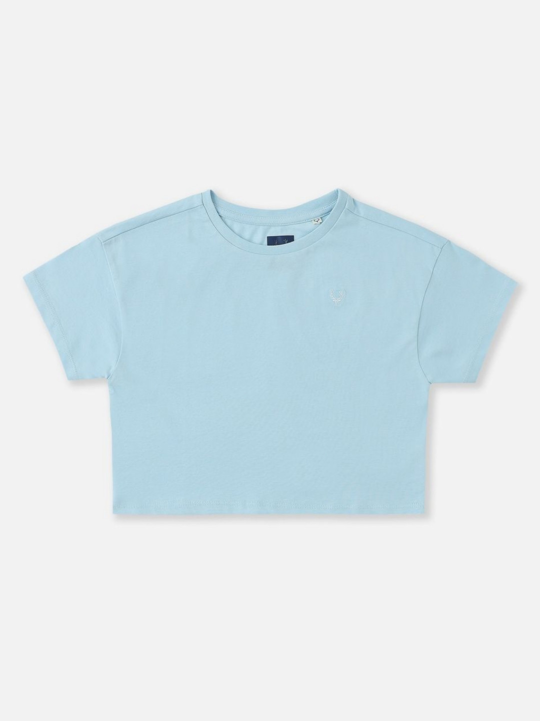 Allen Solly Junior Girls Solid Round Neck T-shirt