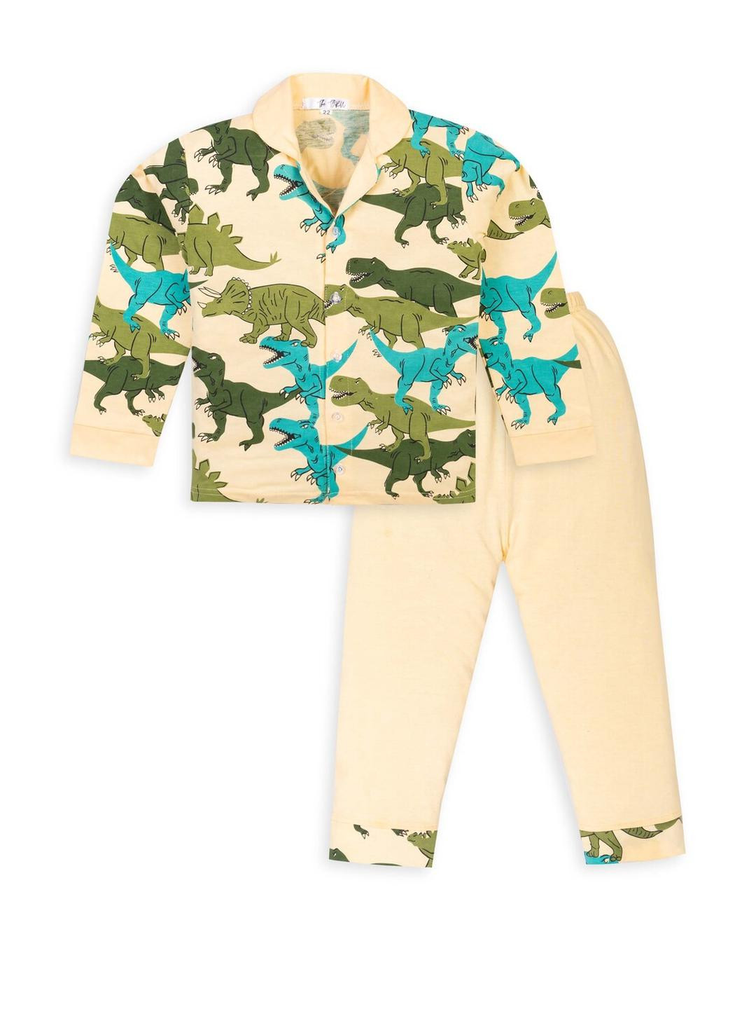 THE TORN Kids Dinosaur Printed Night suit