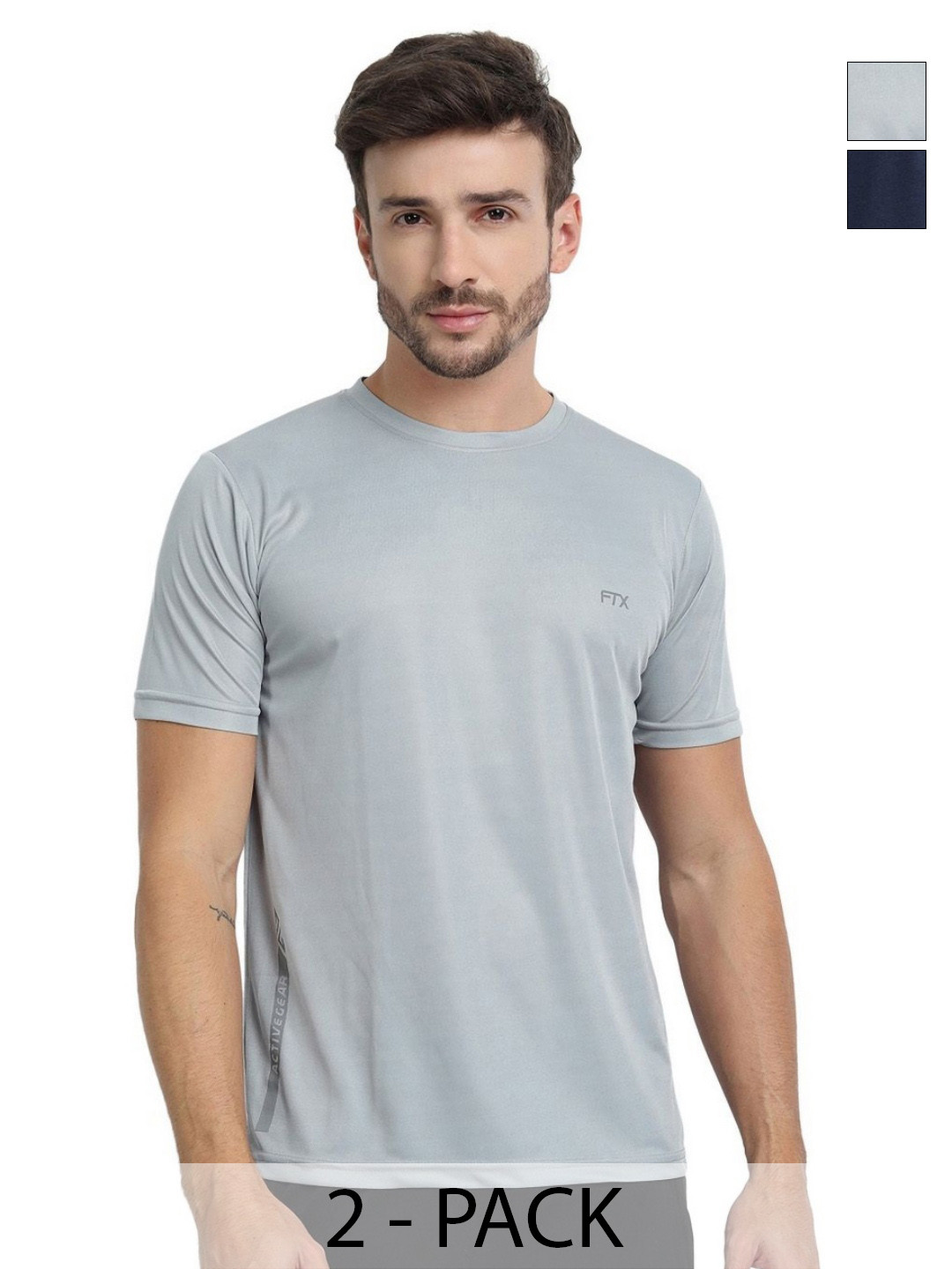 FTX Pack Of 2 Round Neck Dri-FIT T-Shirts