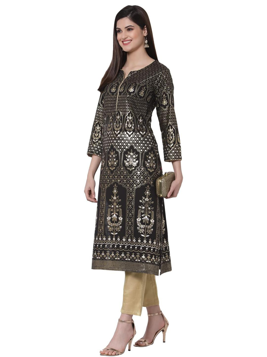Rangavali Women Black Kurtas