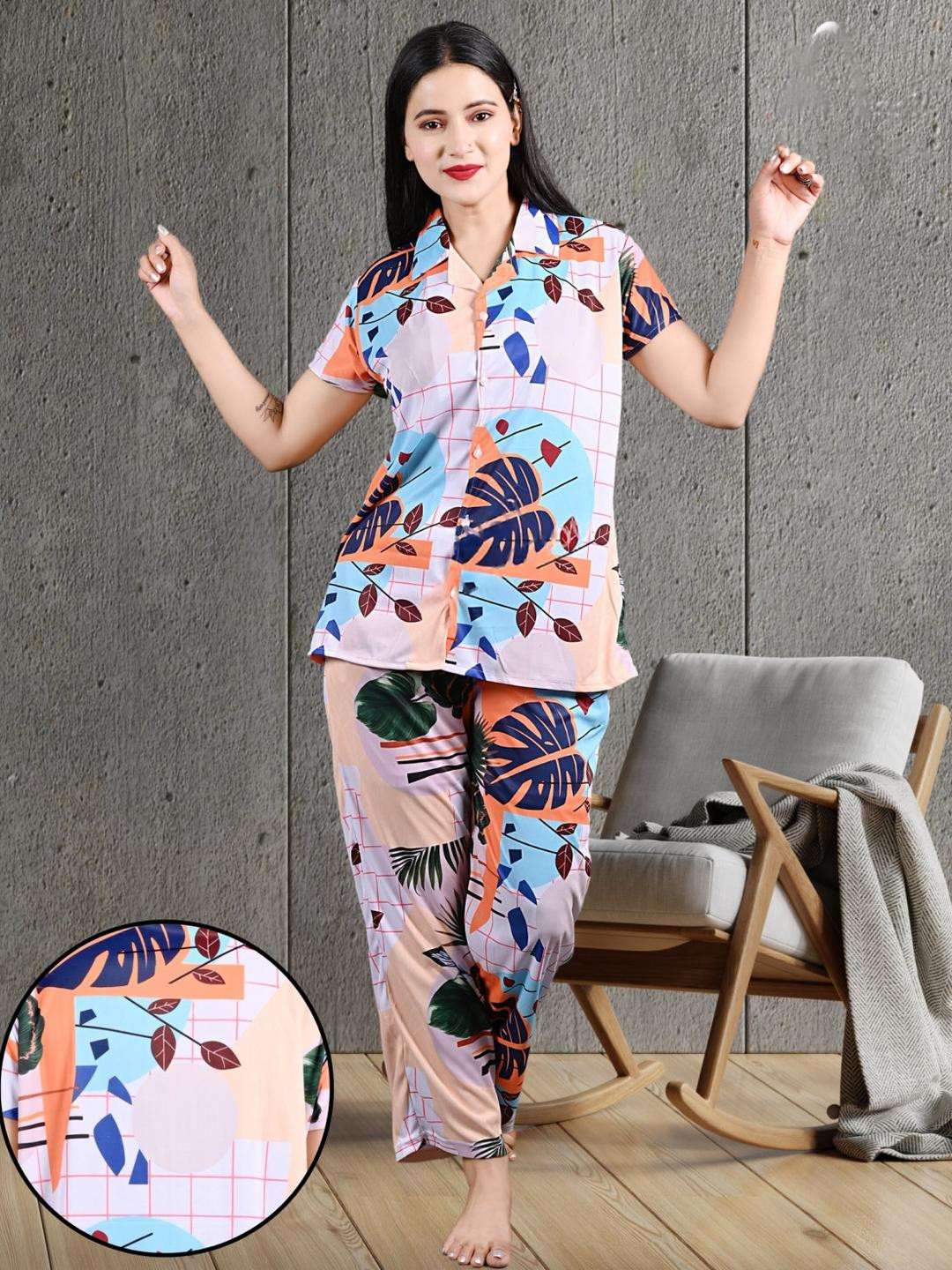 Clothus Women Printed Night Suit