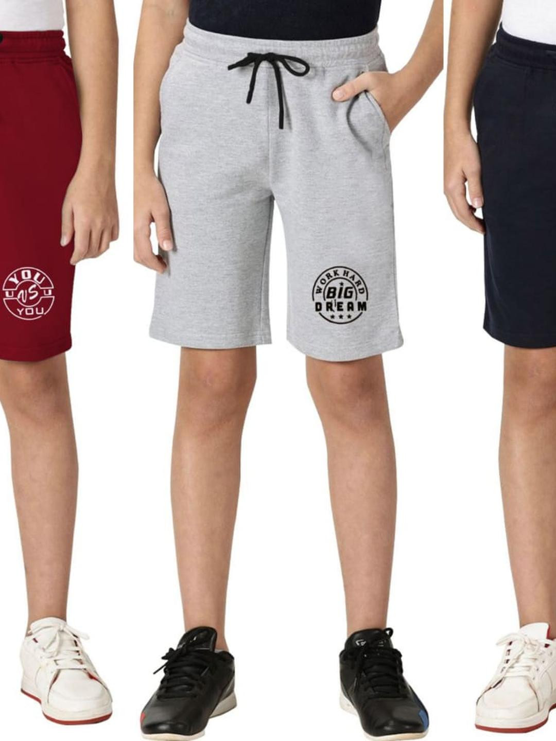 VIVEX Pack of 3 Boys Mid-Rise Shorts