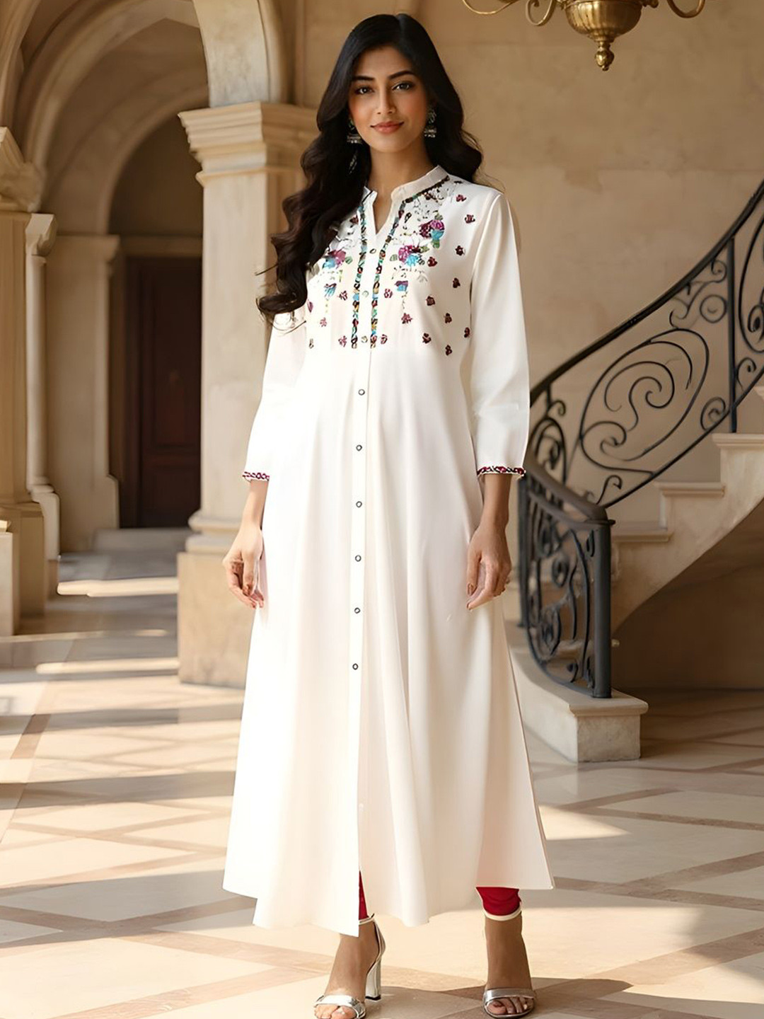 SZN Women Floral Printed Daily A-Line Kurta