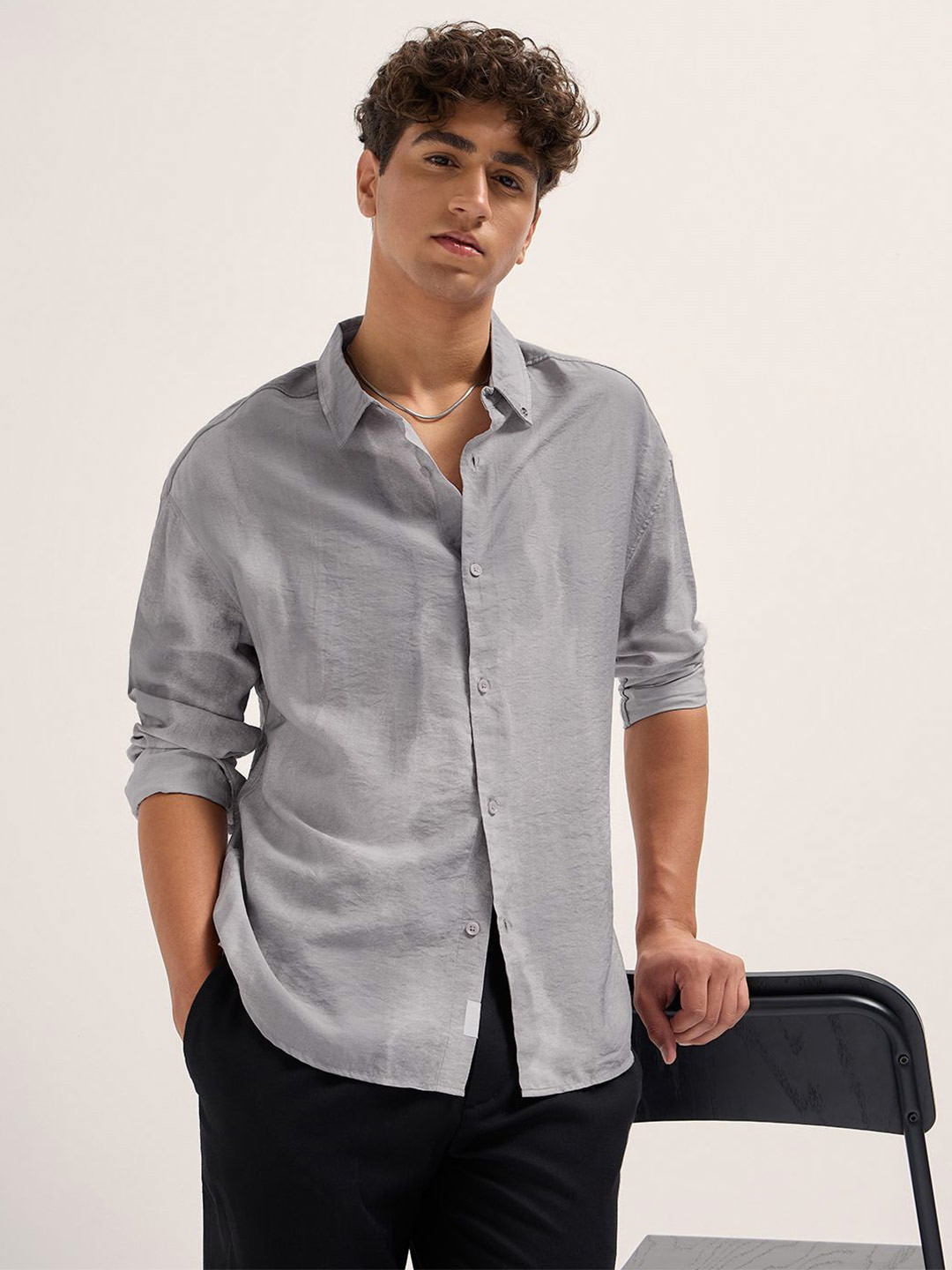 THE BEAR HOUSE Digital Abstract Printed Relaxed Fit Casual Shirt