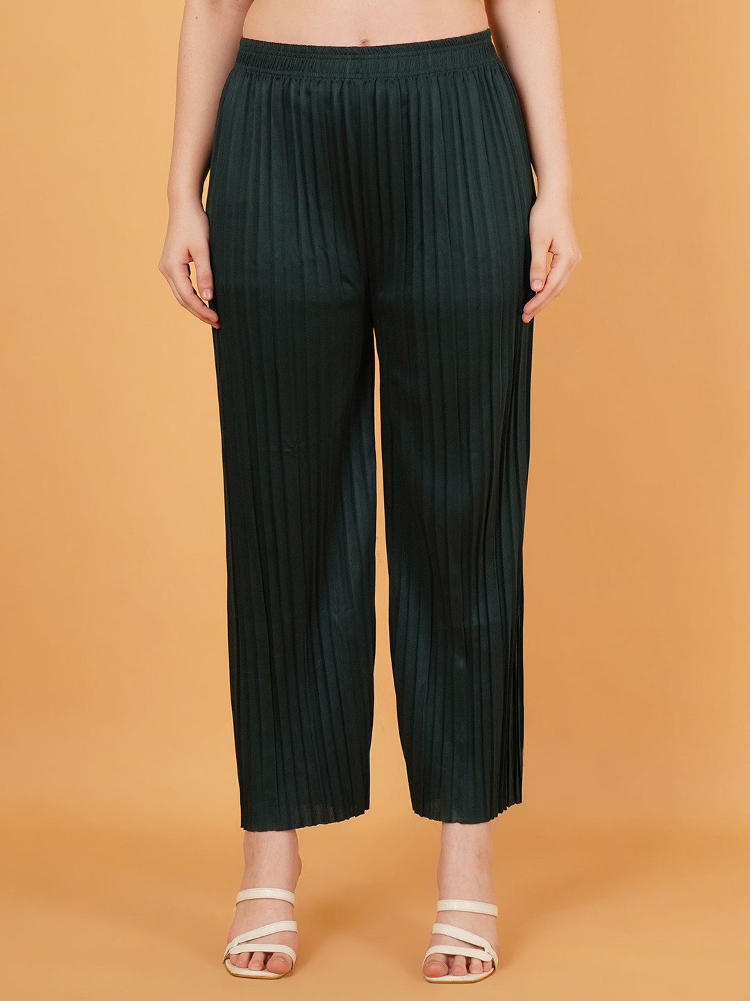 Kushi Flyer Women Knitted Wide Leg Plated Palazzos