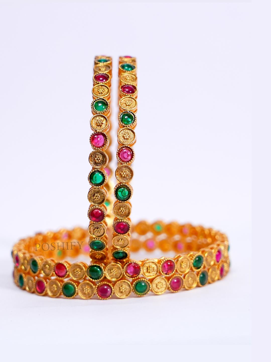 Luxury Gold Plated Pure Brass Bangles 2220-1967 Stylish Traditional Bangle