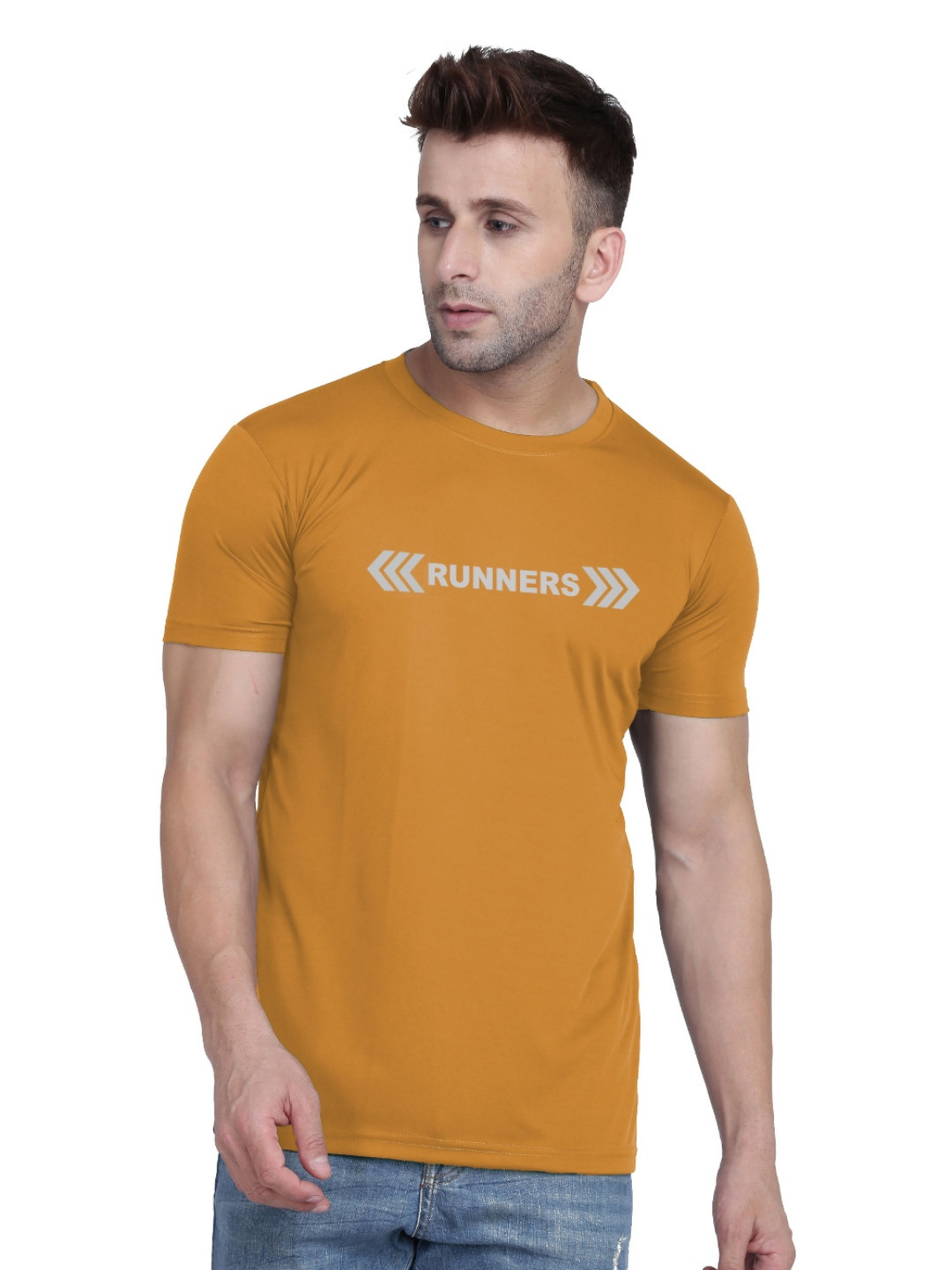 TQH Typography Printed Round Neck Dri-FIT Slim Fit T-shirt