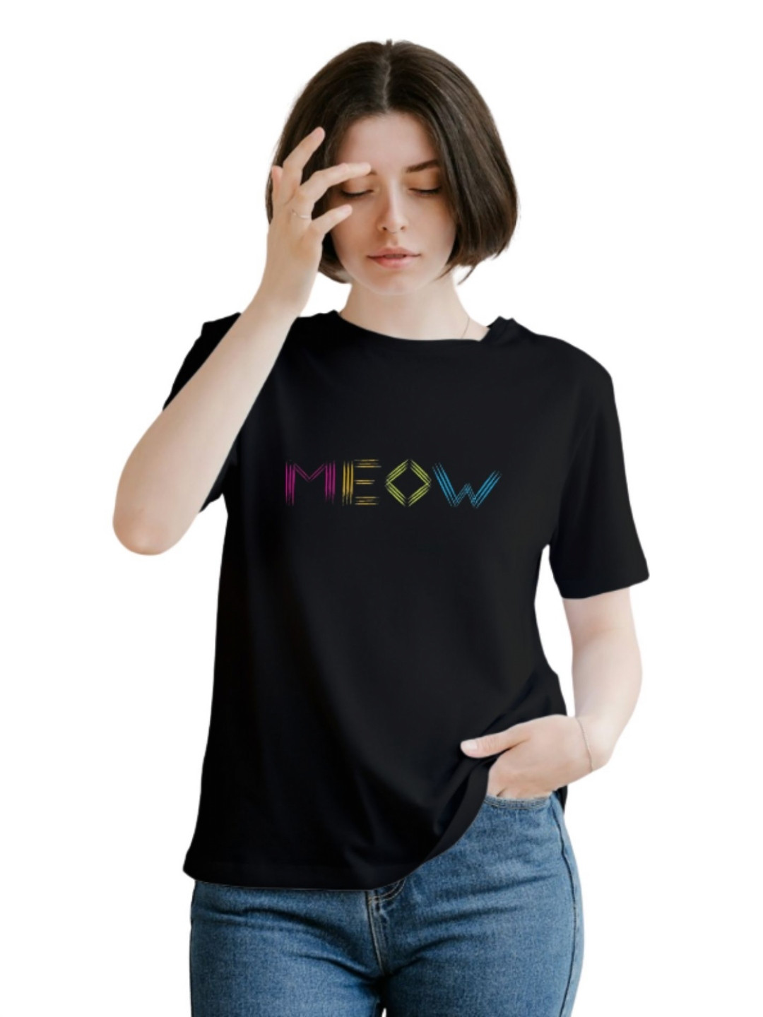 SHAIRA FASHION Women Graphic Printed Round Neck Cotton Relaxed Fit T-shirt