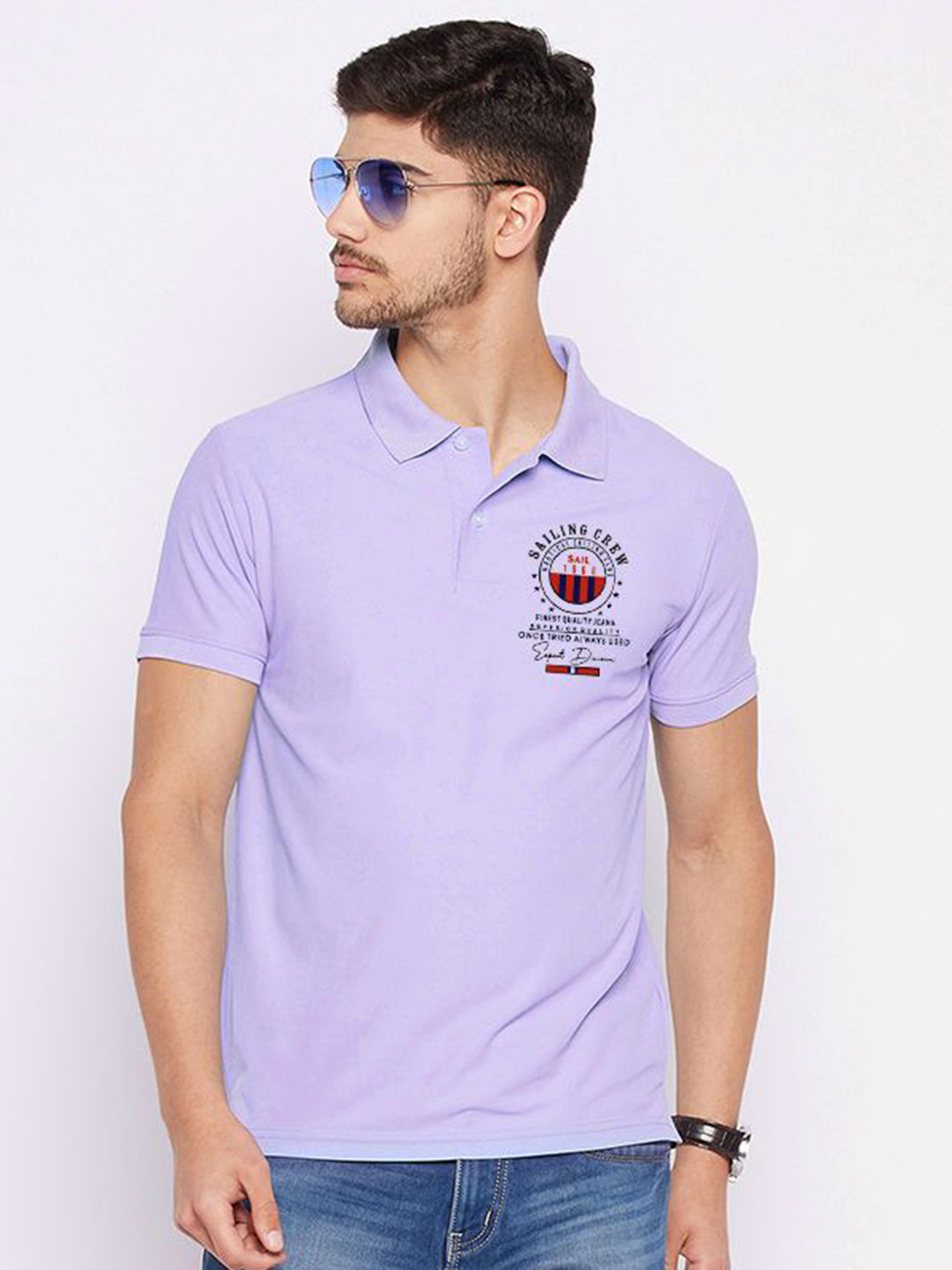 SZN Men Typography Printed Polo Collar T-shirt