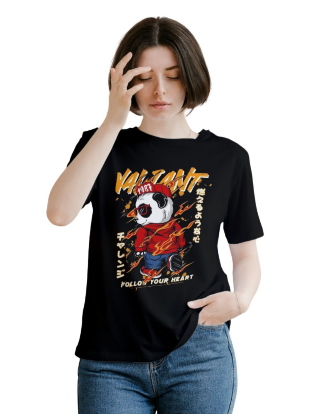 SHAIRA FASHION Graphic Printed Round Neck Cotton T-shirt