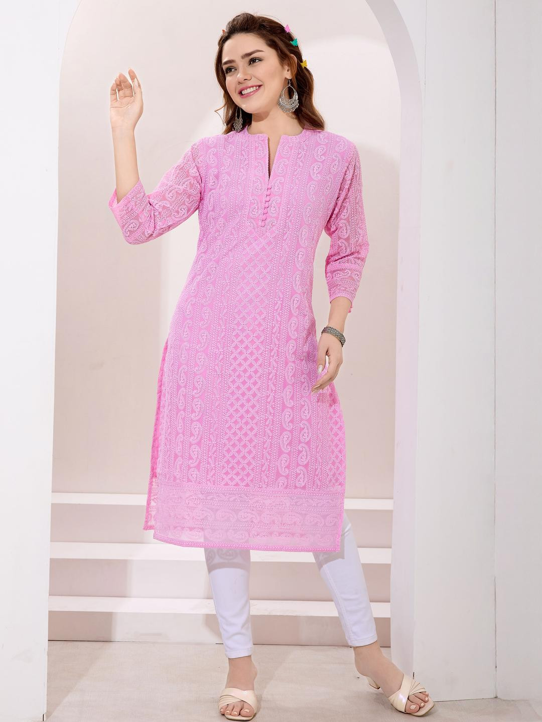SC KURTIS Women Pink Kurtas