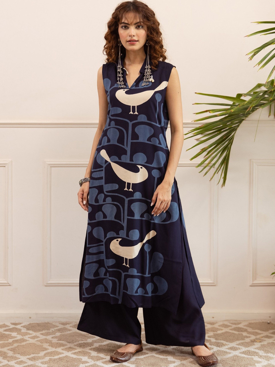 AUTUMN LANE Women Kabool Duckey Kurta Pant Set