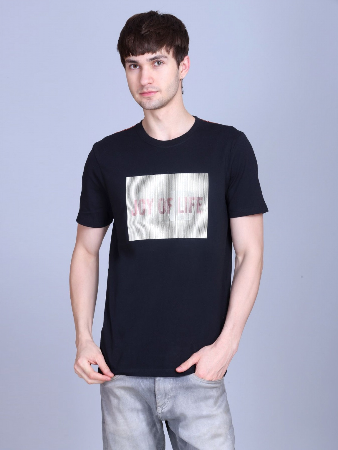 HARBOR N BAY Printed Cotton Round Neck T-shirt