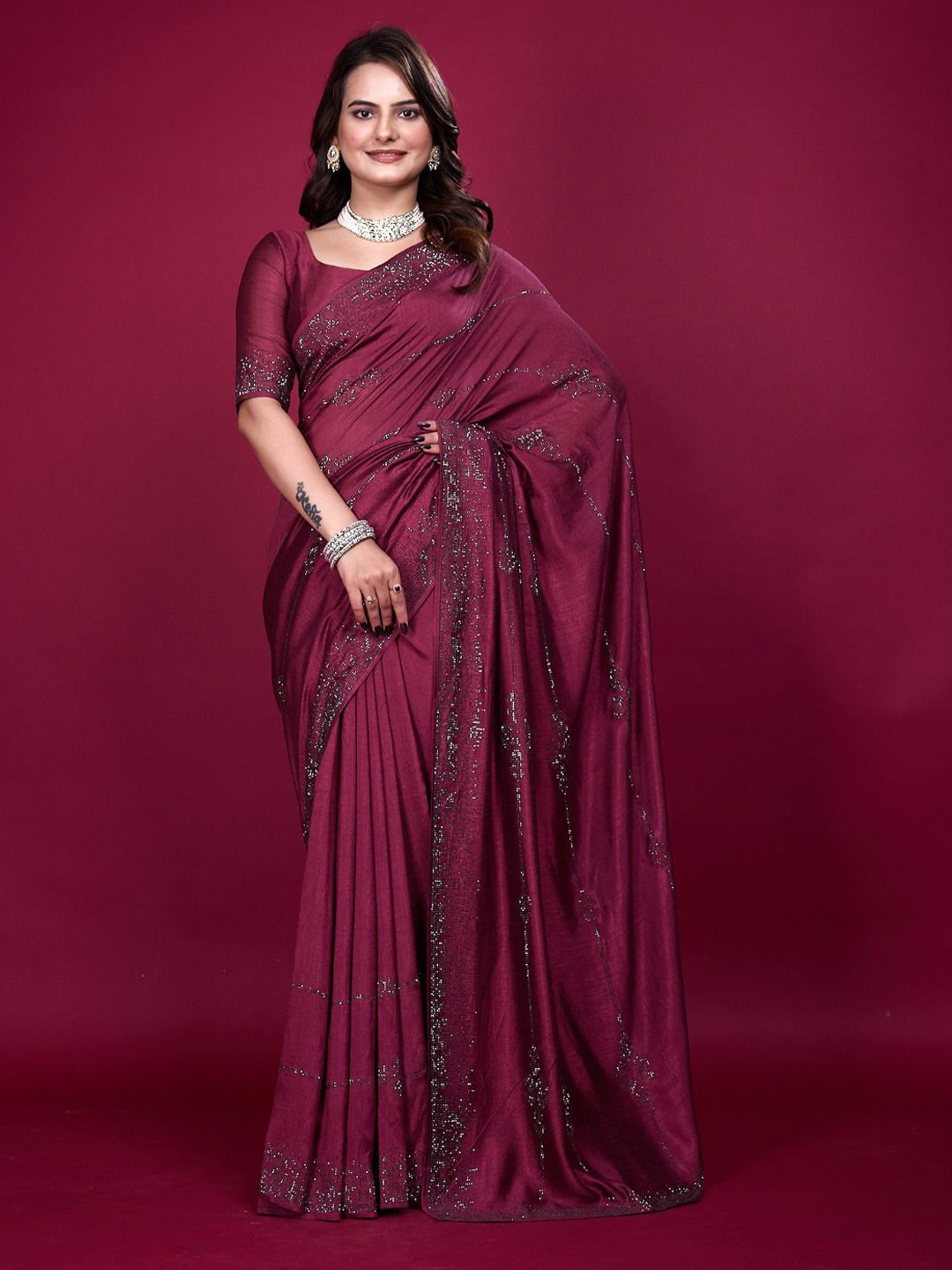 Tarlas Sarees Woven Design Silk Blend Saree