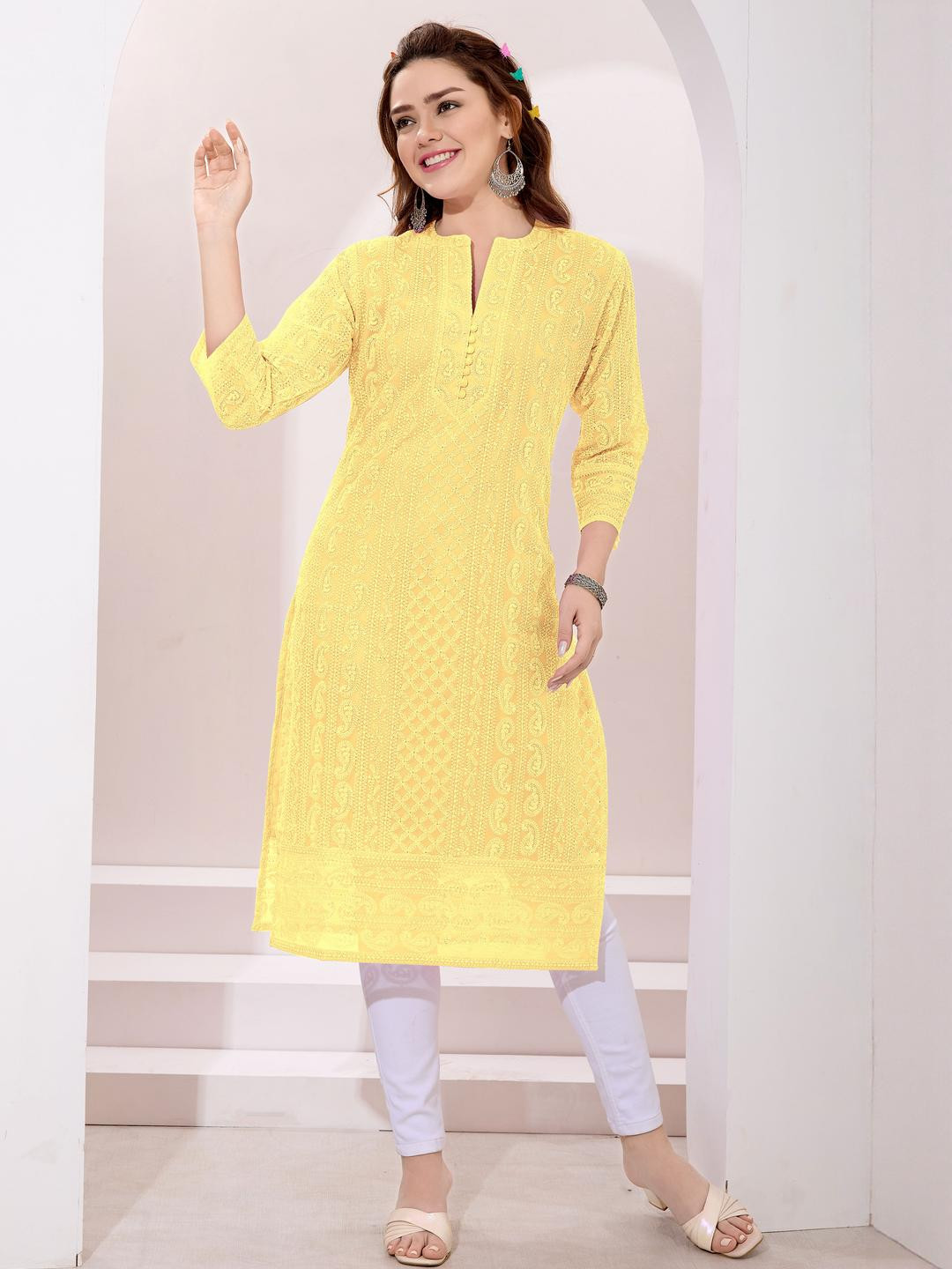 SC KURTIS Women Yellow Kurtas