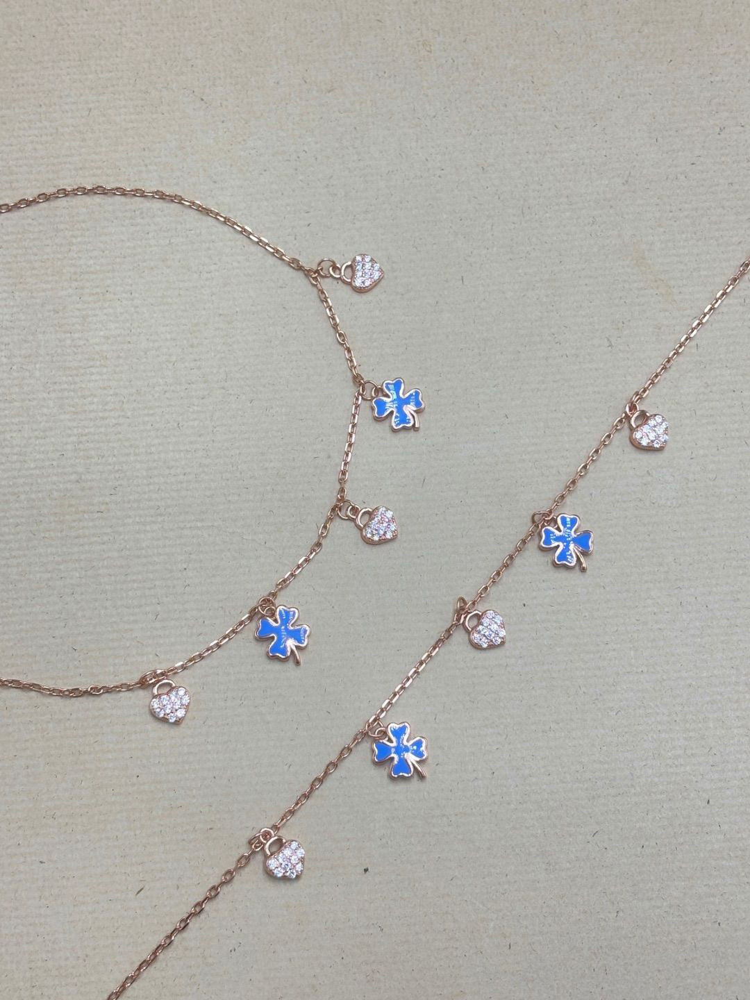 Tora Rose Lucky Harmony Women Gold-Plated Zircon Anklet