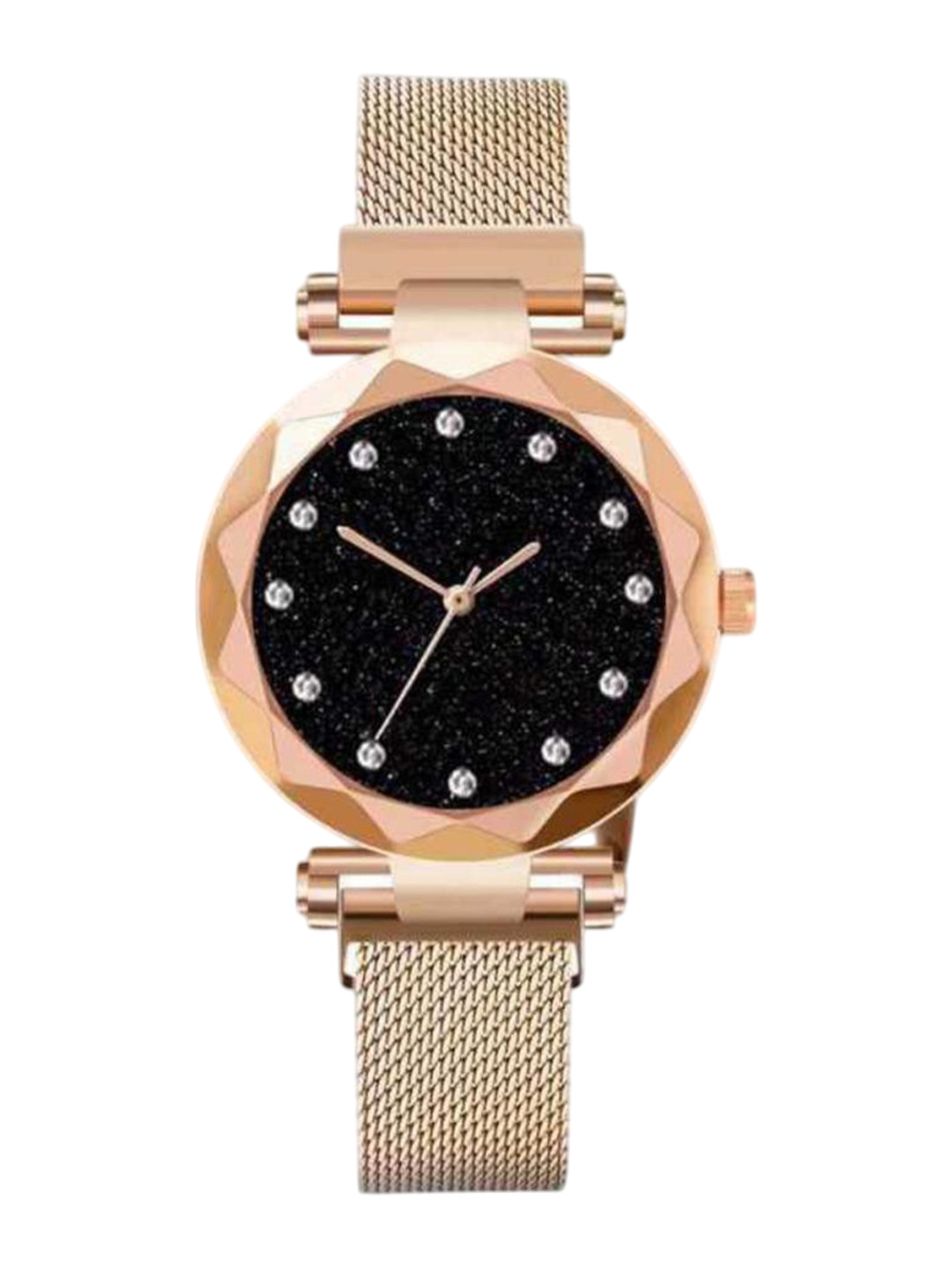 THE SHOPOHOLIC Women Embellished Dial & Stainless Steel Straps Analogue Watch FR-BAR-COPER