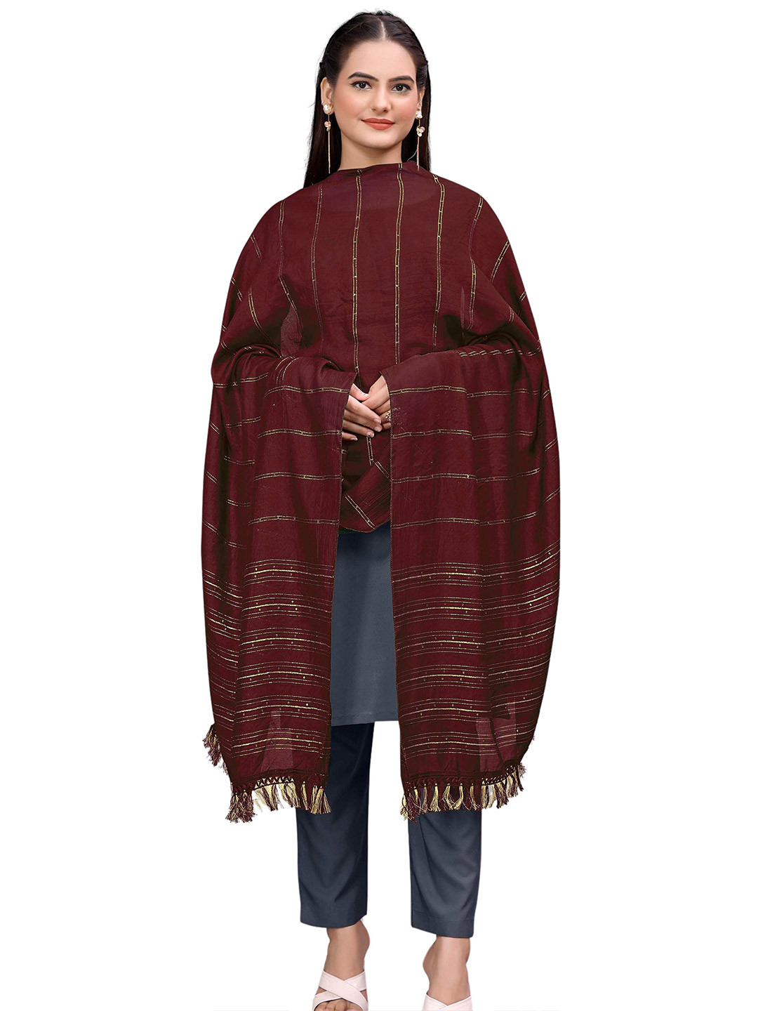 Kemza Women Leheriya Dupatta with Sequinned